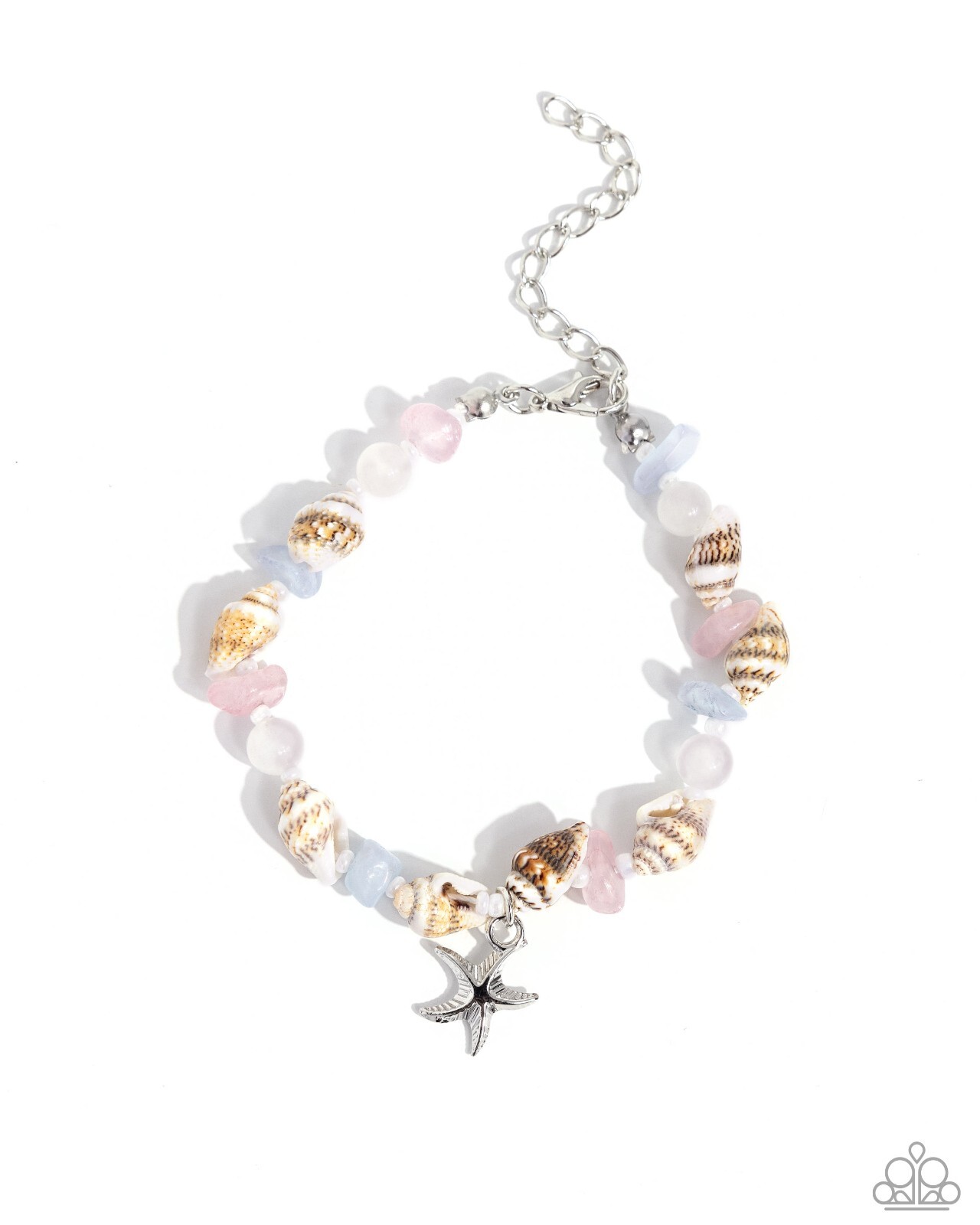 Paparazzi SAND-sational Statement – Pink-Beach Charm – Adjustable Bracelet