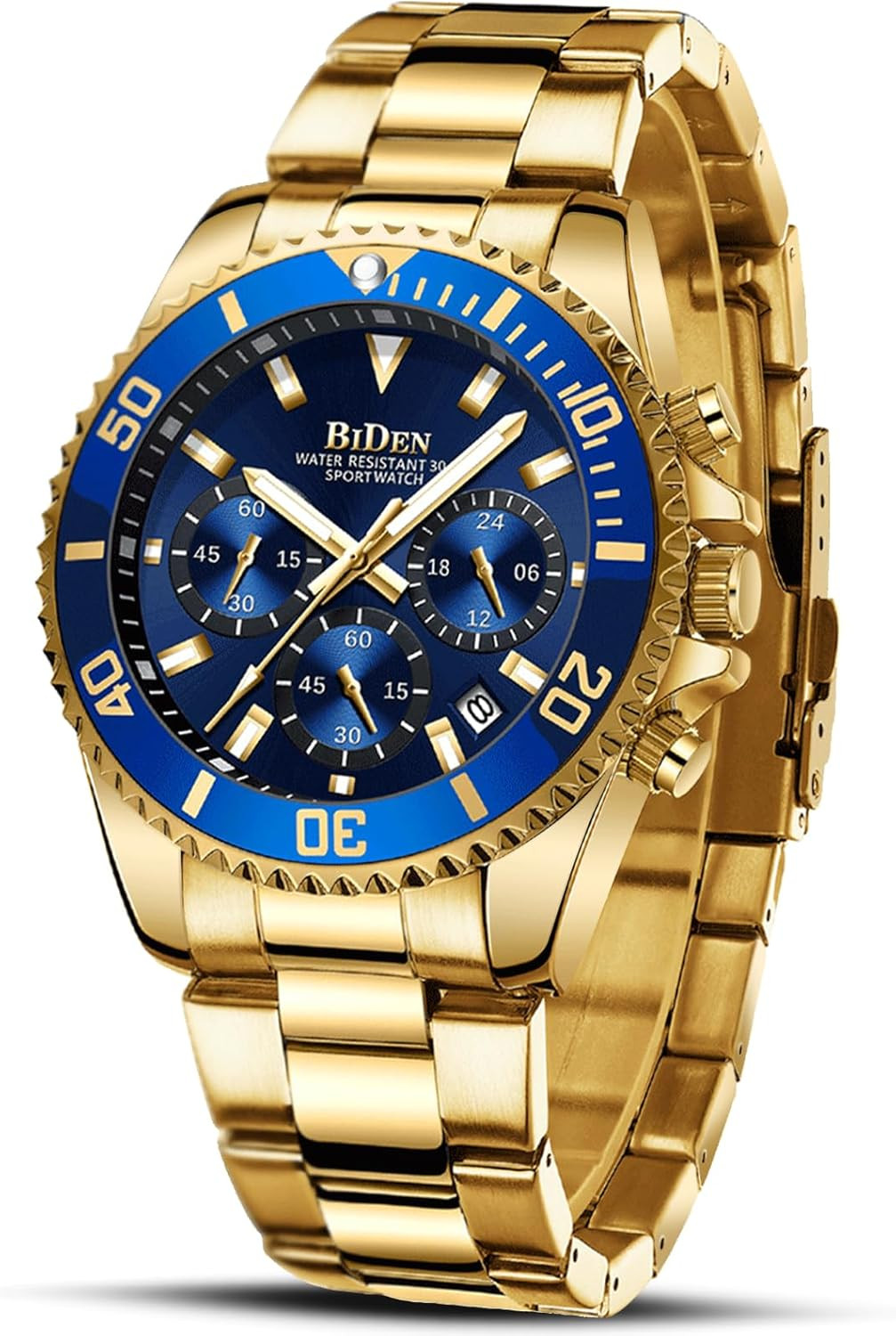 Invicta Reloj De Acero Inoxidable Bañado en Oro Para Hombre