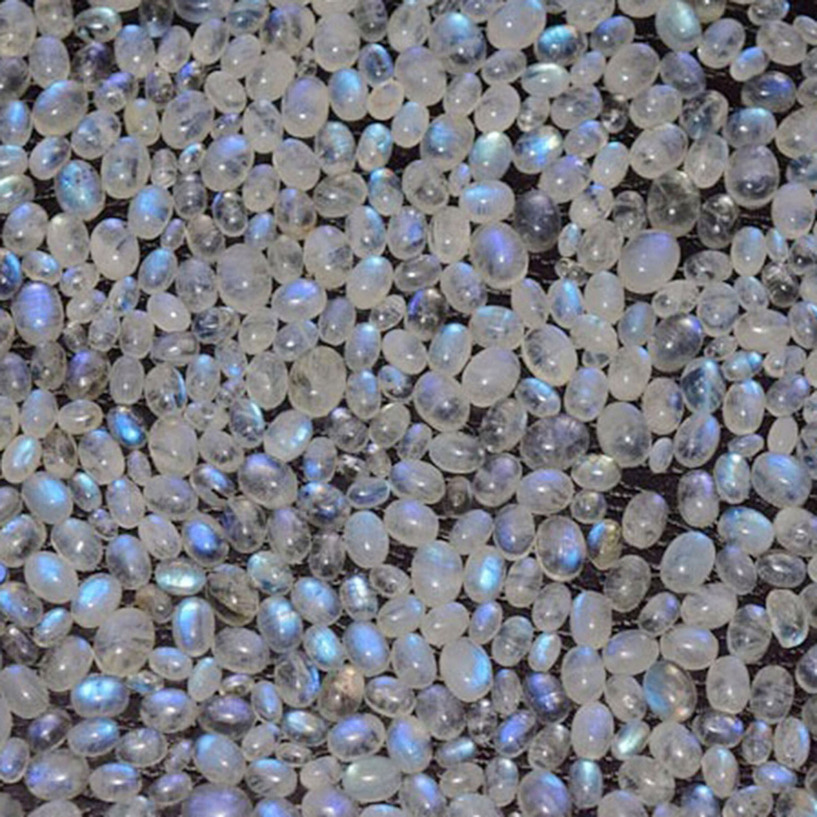 Natural Rainbow Moonstone Oval 3×5 to 12×16 mm Cabochon Loose Gemstone Lot