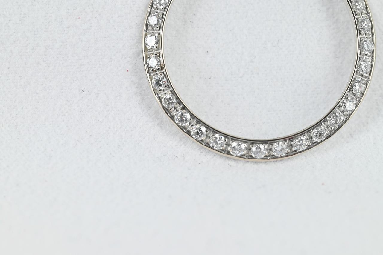 18ct White Gold Diamond Bezel for Rolex 26mm Datejust Approx .75Cts – 3069
