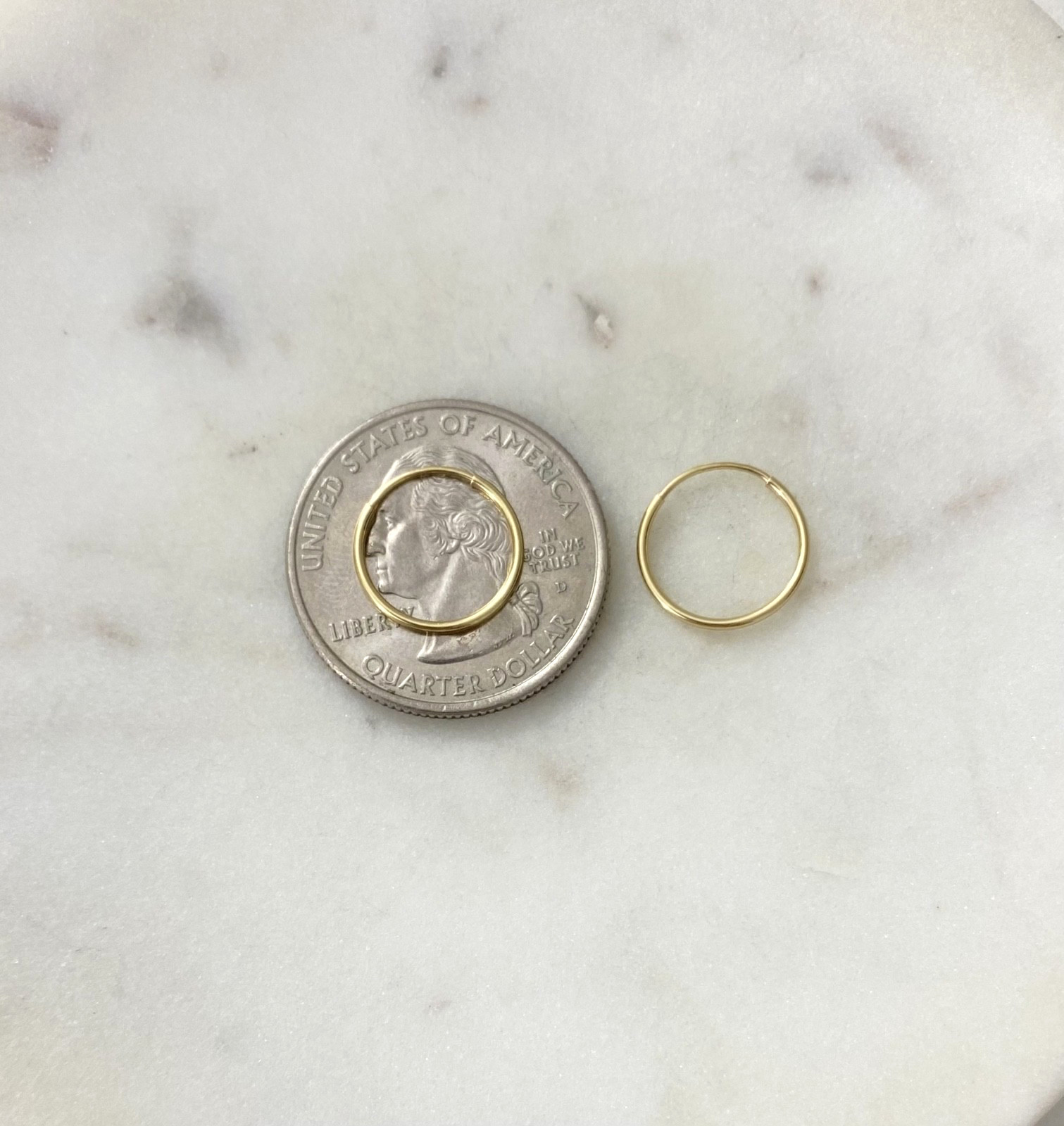 14K Gold Plated Yellow Ball Stud Earrings / Bano de Oro Aretes – ER5424