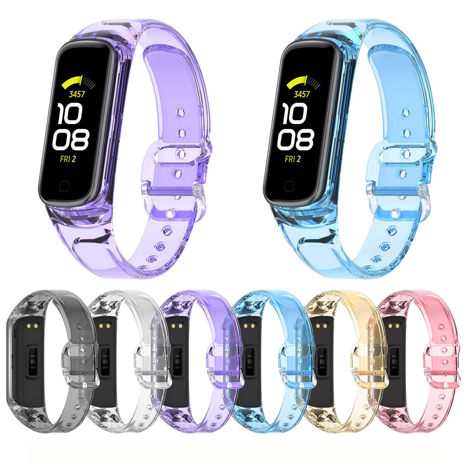 For Samsung Galaxy Fit2 Replacement Watch Strap Light Change Color Wristband