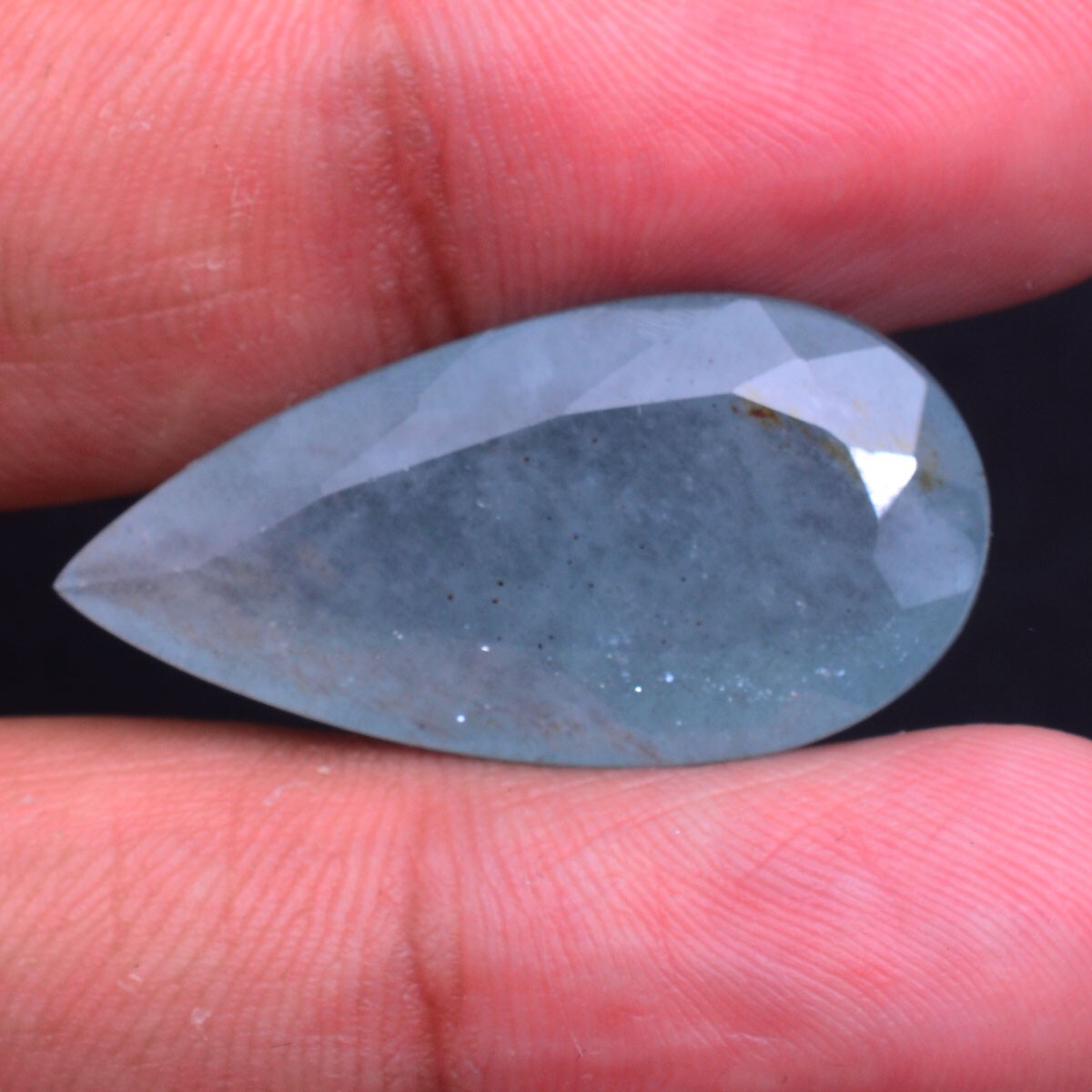 22.00 Cts Natural Aquamarine Untreated 30mm*15mm Pear Faceted Cut Loose Gemstone