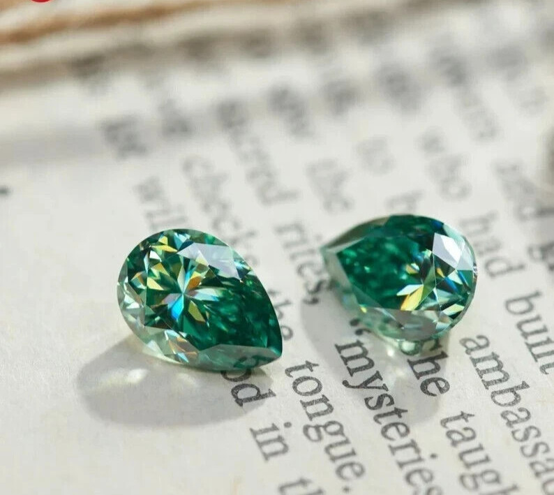 4.70 CT Natural Green Diamond Pear Cut 10×14 mm VVS1 D Grade IDGL Certified