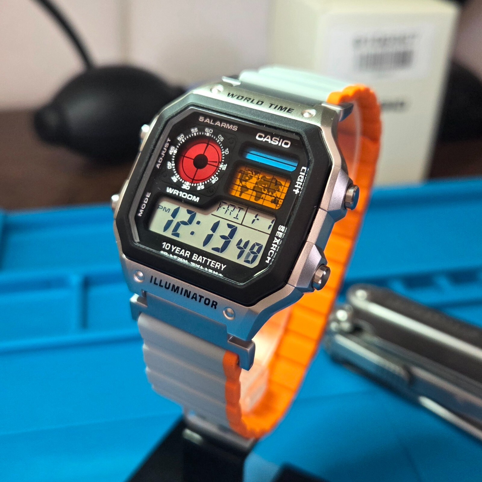 CASIO AE-1200WHD. Royale World Time Watch Mod. Hydromod.