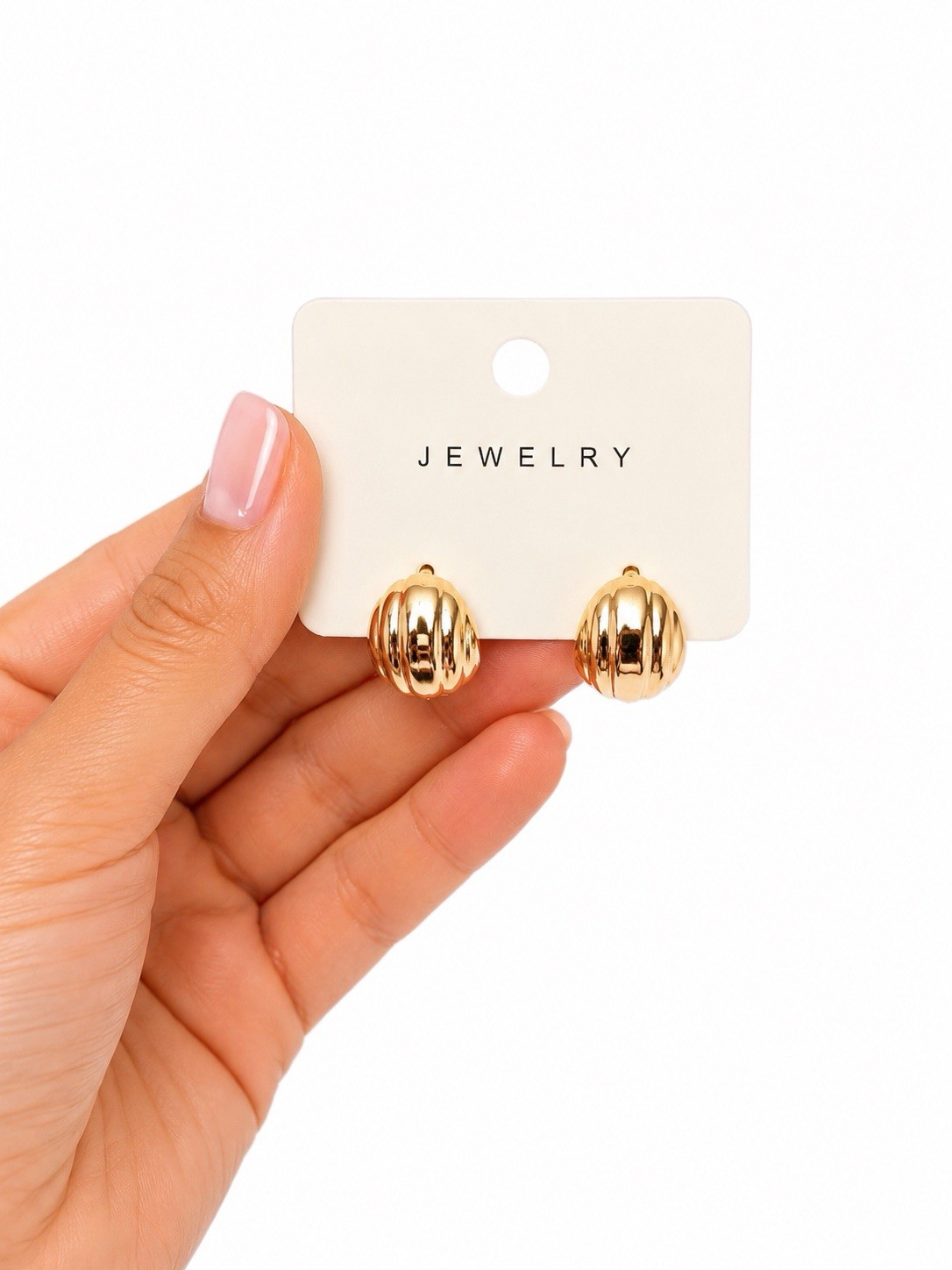 3 Pairs Gold Tone Stud Earrings Set Pearl Crown Rhinestone Gift Box Included
