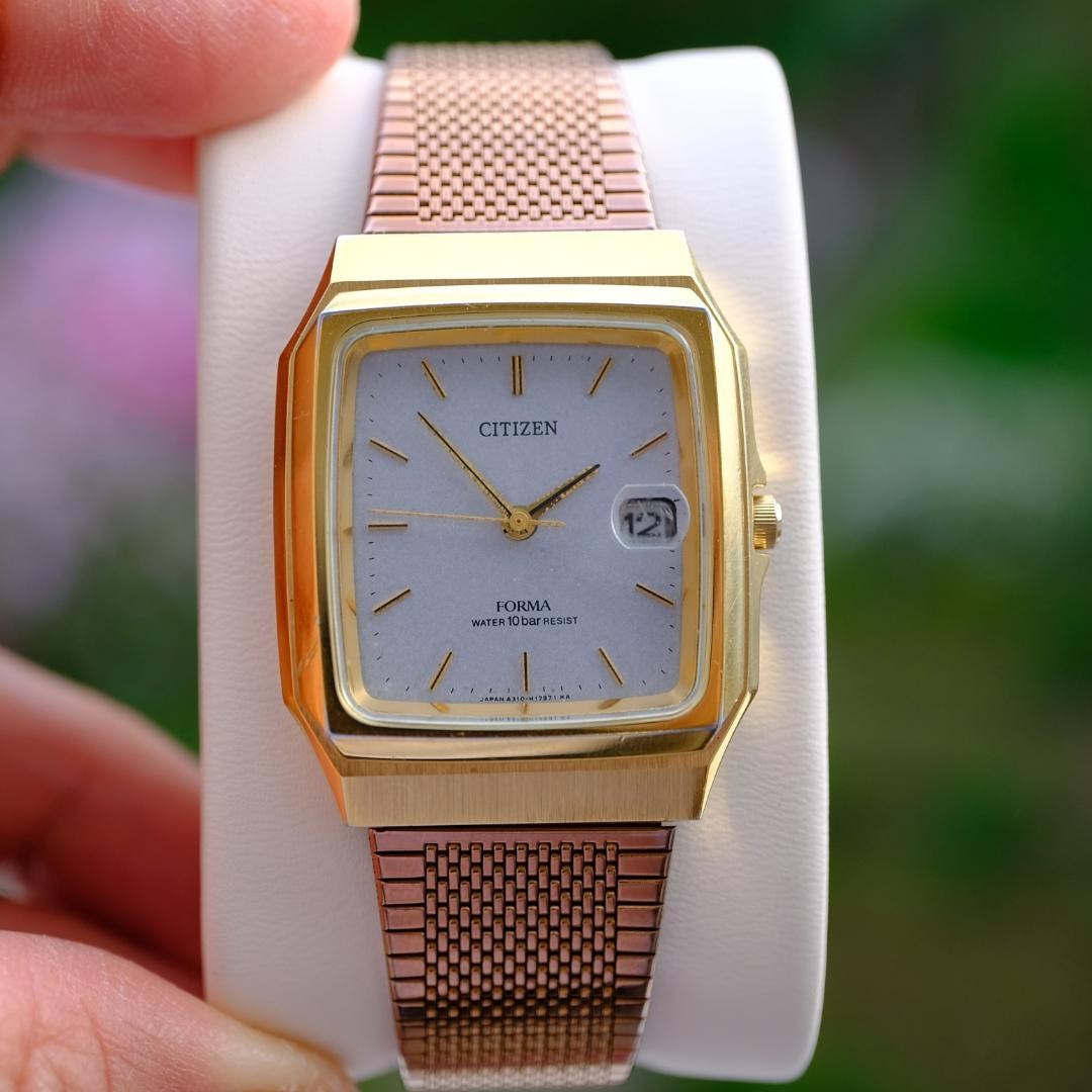 CITIZEN FORMA Gold Quartz Mesh Watch