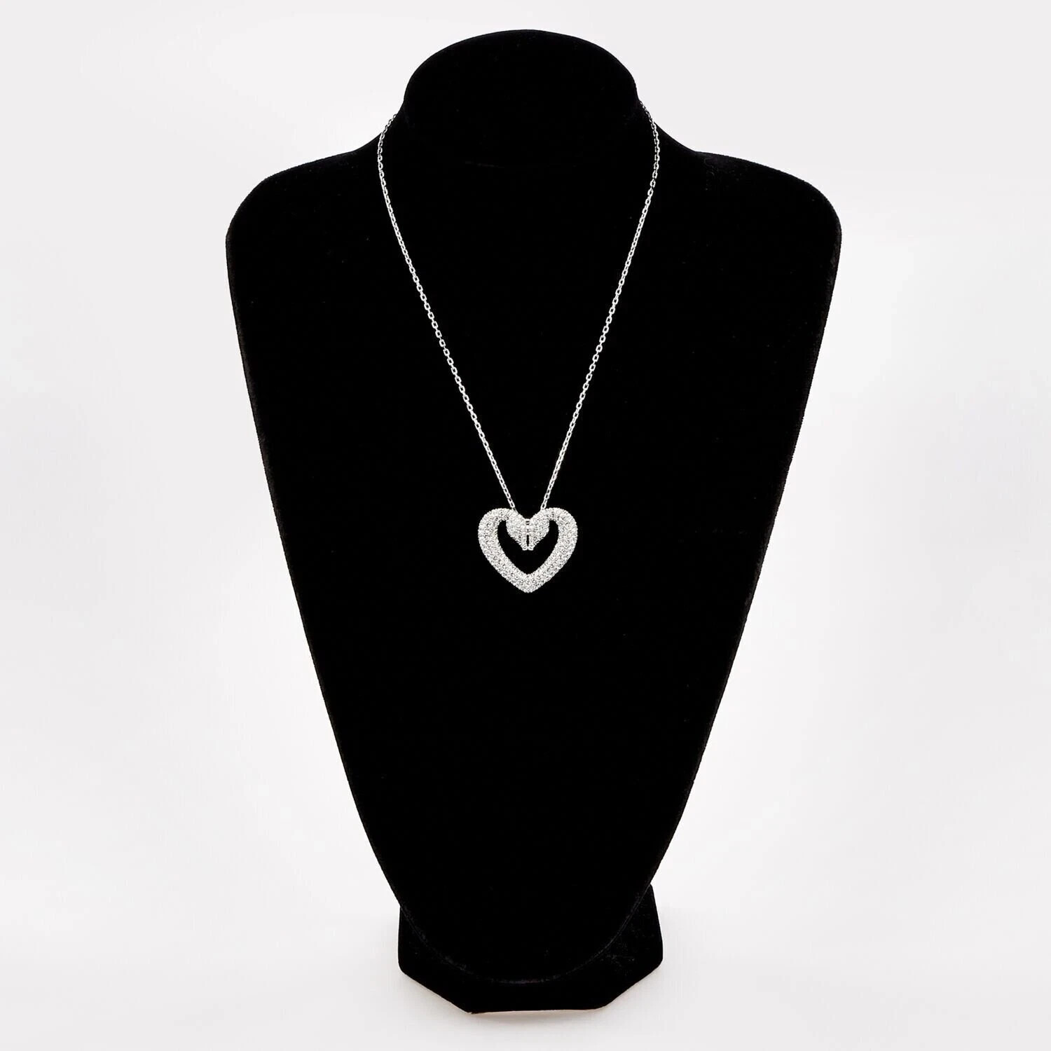 SWAROVSKI Una pendant Heart White Rhodium plated Necklace