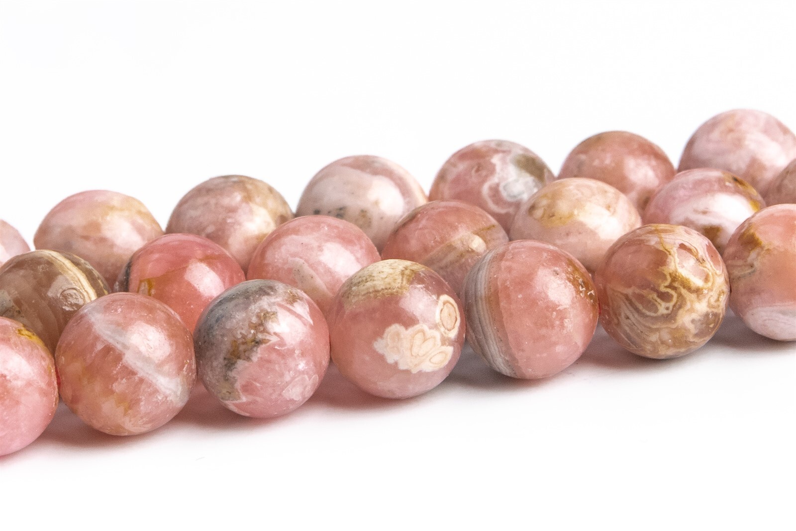 6-7MM Genuine Natural Argentina Rhodochrosite Beads Grade A Round Loose Beads