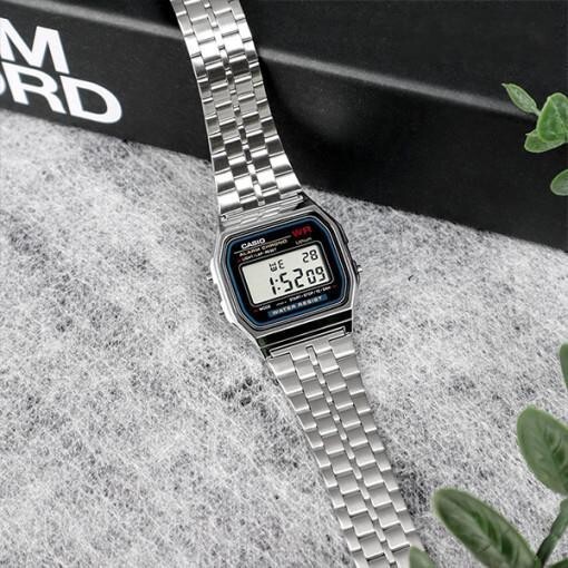Casio A159WA-N1 Men’s Classic Digital Stainless Steel Metal Band Watch