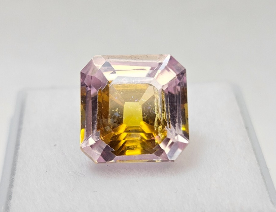 Pitambari Sapphire 10+ Ct Asscher Cut Bi-Colour Natural Certified Loose Gemstone