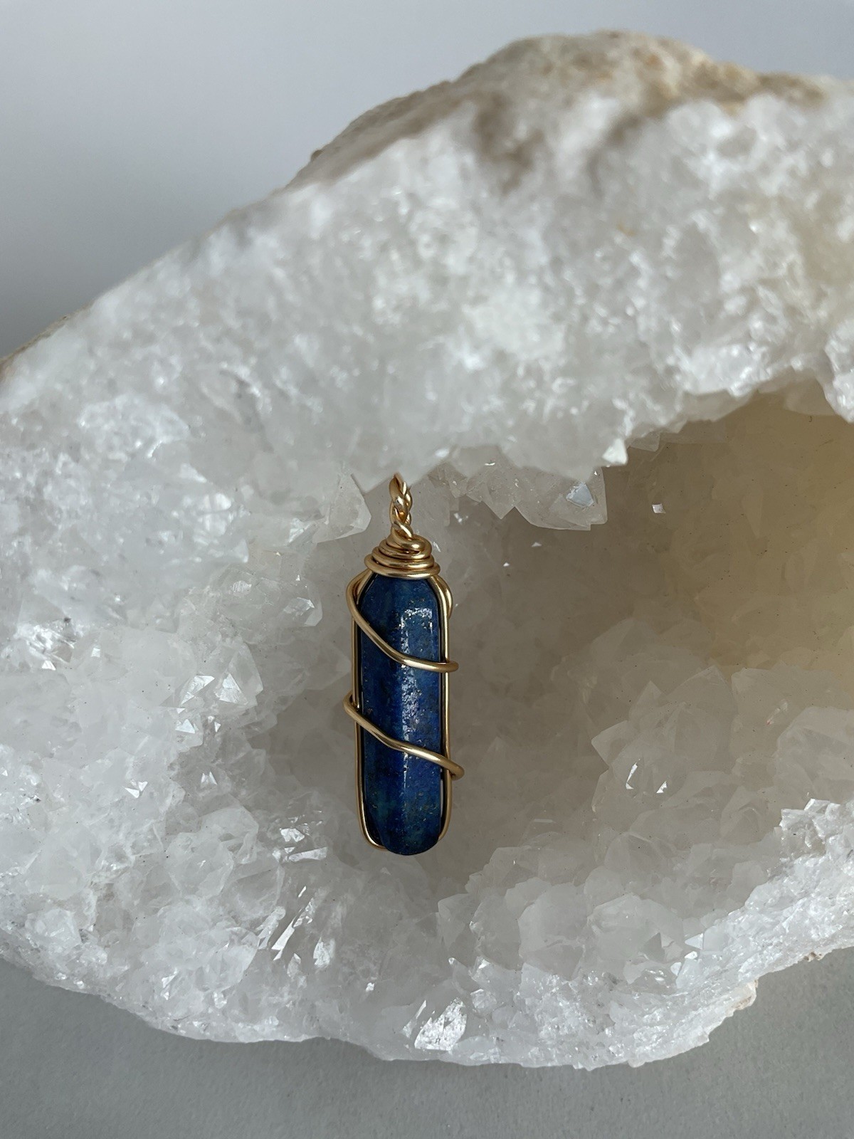 Wire Wrapped Crystal Pendant