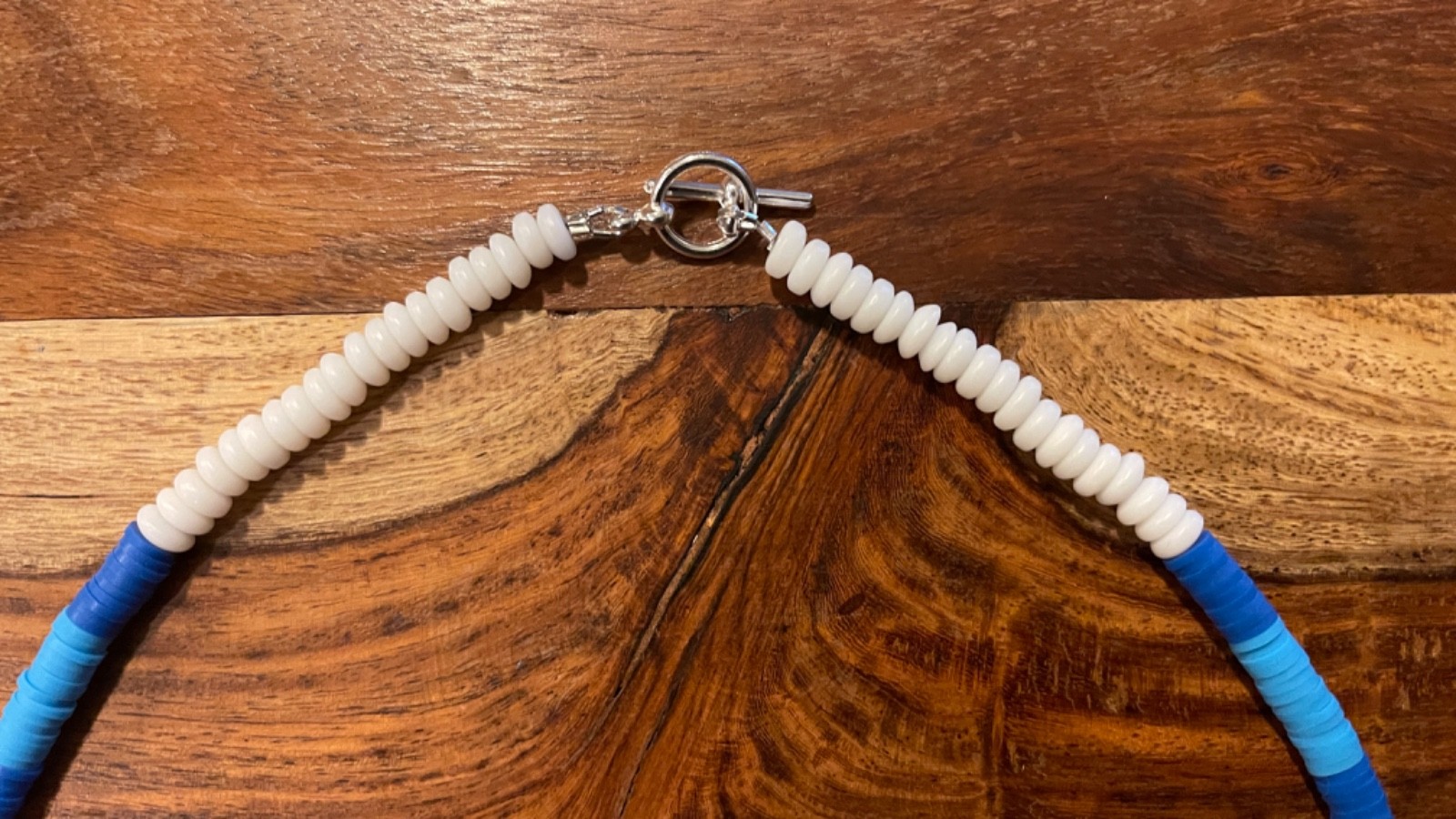 19 1/2″ TAMPA BAY RAYS INSPIRED NECKLACE – LUCKY FOXMAN BEADS, MOJO JEWELRY