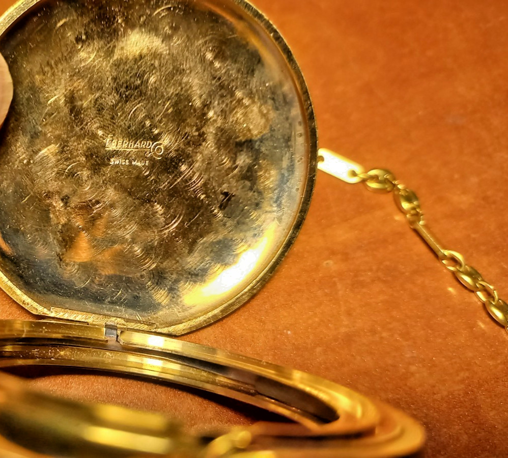 Lot of 2 Eberhard & Co Working Chronograph Pocket Watch Movements + 361-5