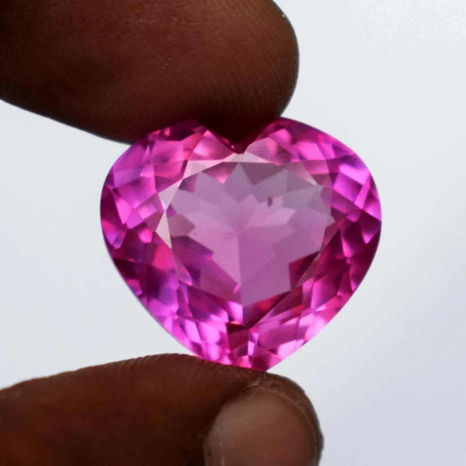 25.70 Ct Burma Natural Pink Ruby Heart Cut Flawless Certified Loose Gemstone