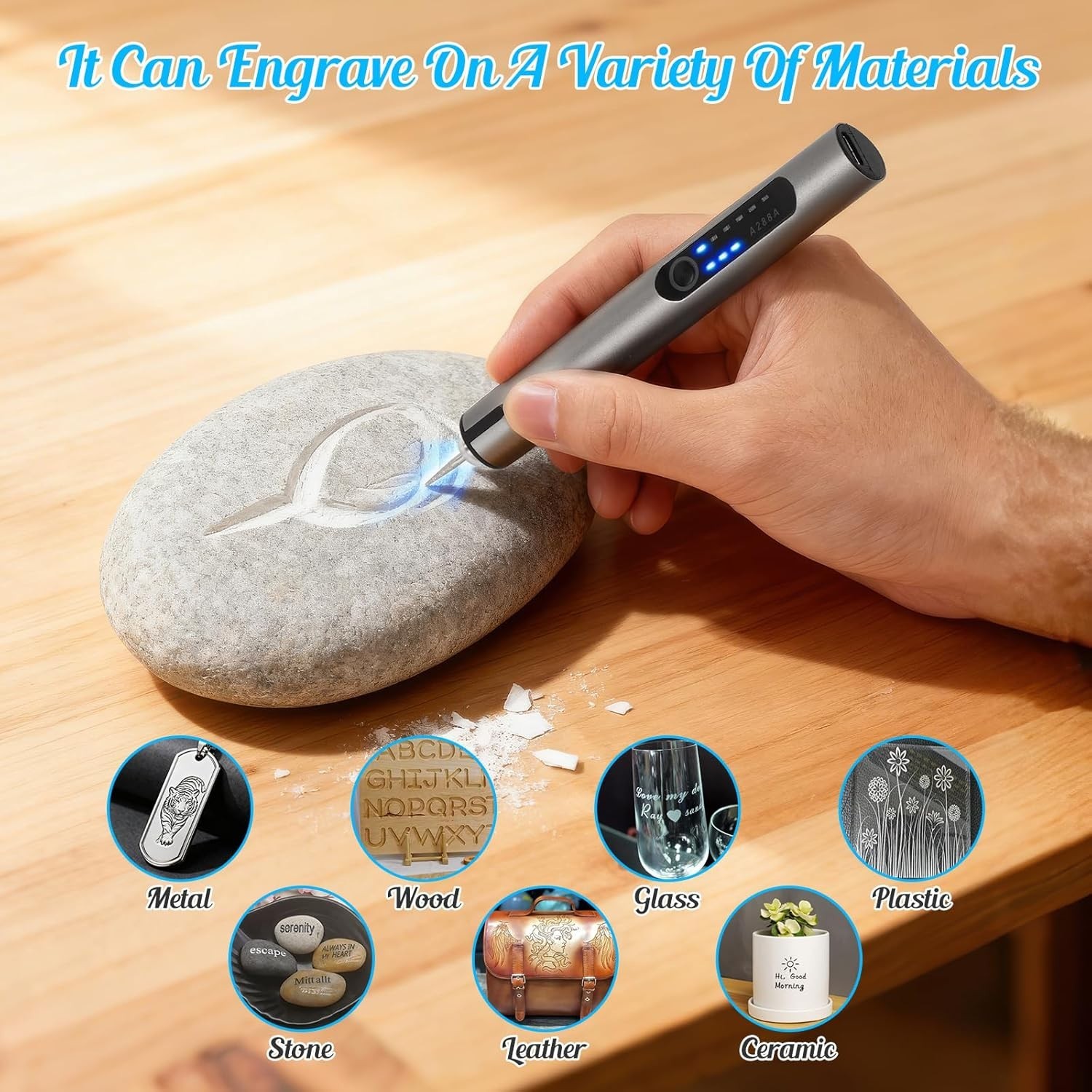 Resparked Engraving Pen, USB Rechargeable Cordless Engraver Pen with 51 Bits …