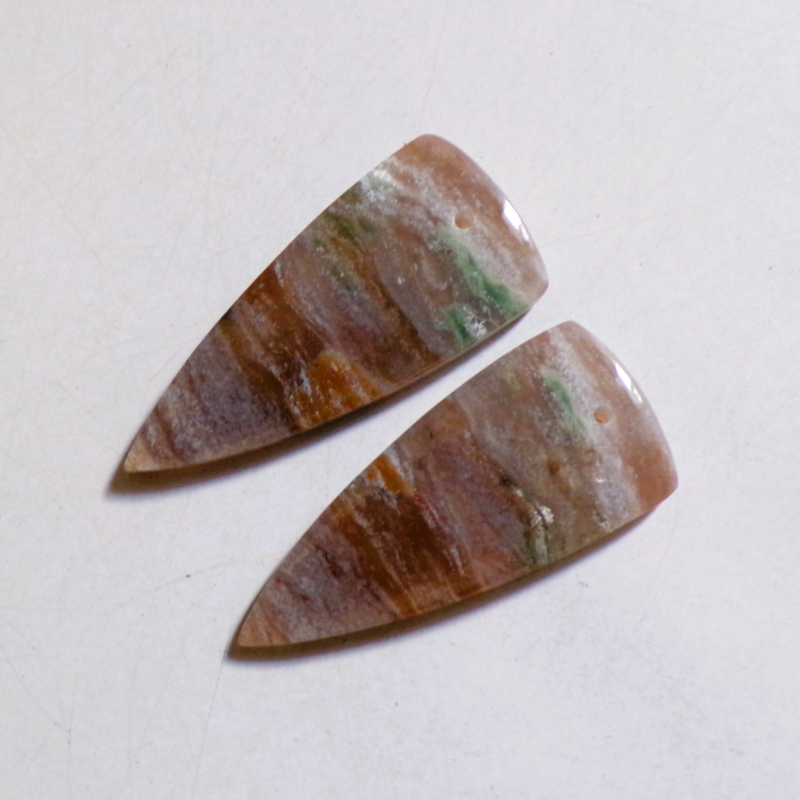 31.10 Cts Larsonite Drilled Cabochon Match Pair Gemstone 35X15.4MM 25