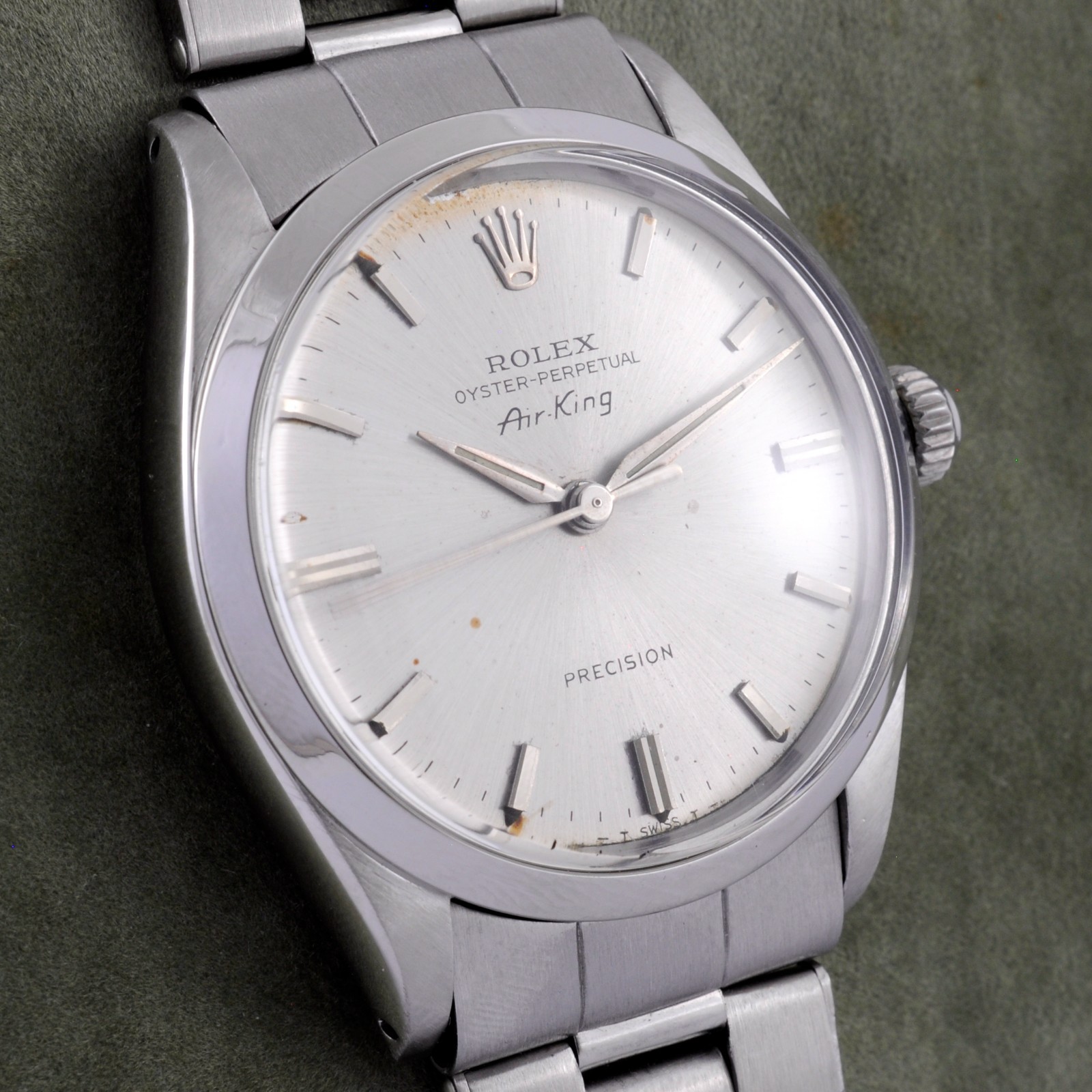 SWISS ROLEX OYSTER PERPETUAL AIR-KING 5500 1002 AUTOMATIC GENTS WATCH BRACELET