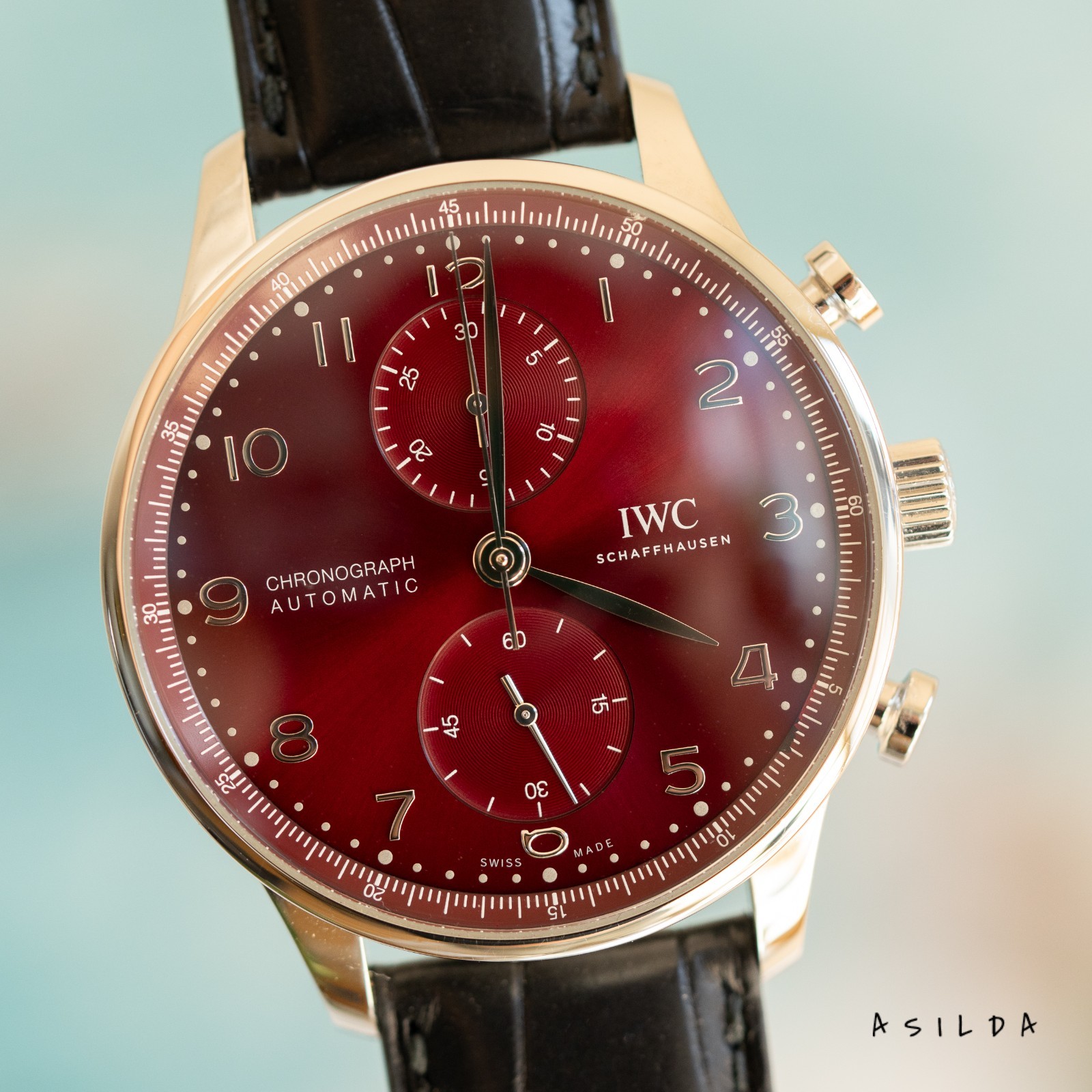 2020 IWC Schaffhausen Portugieser Chronograph — Ref. IW371616 | 41mm | Burgundy