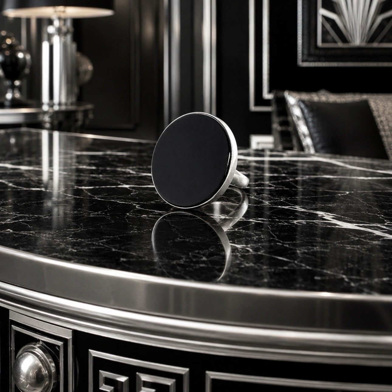 8 8.5 9 Handmade Ring Black Onyx Gem Solid 925 Sterling Silver Gemstone Fine Art