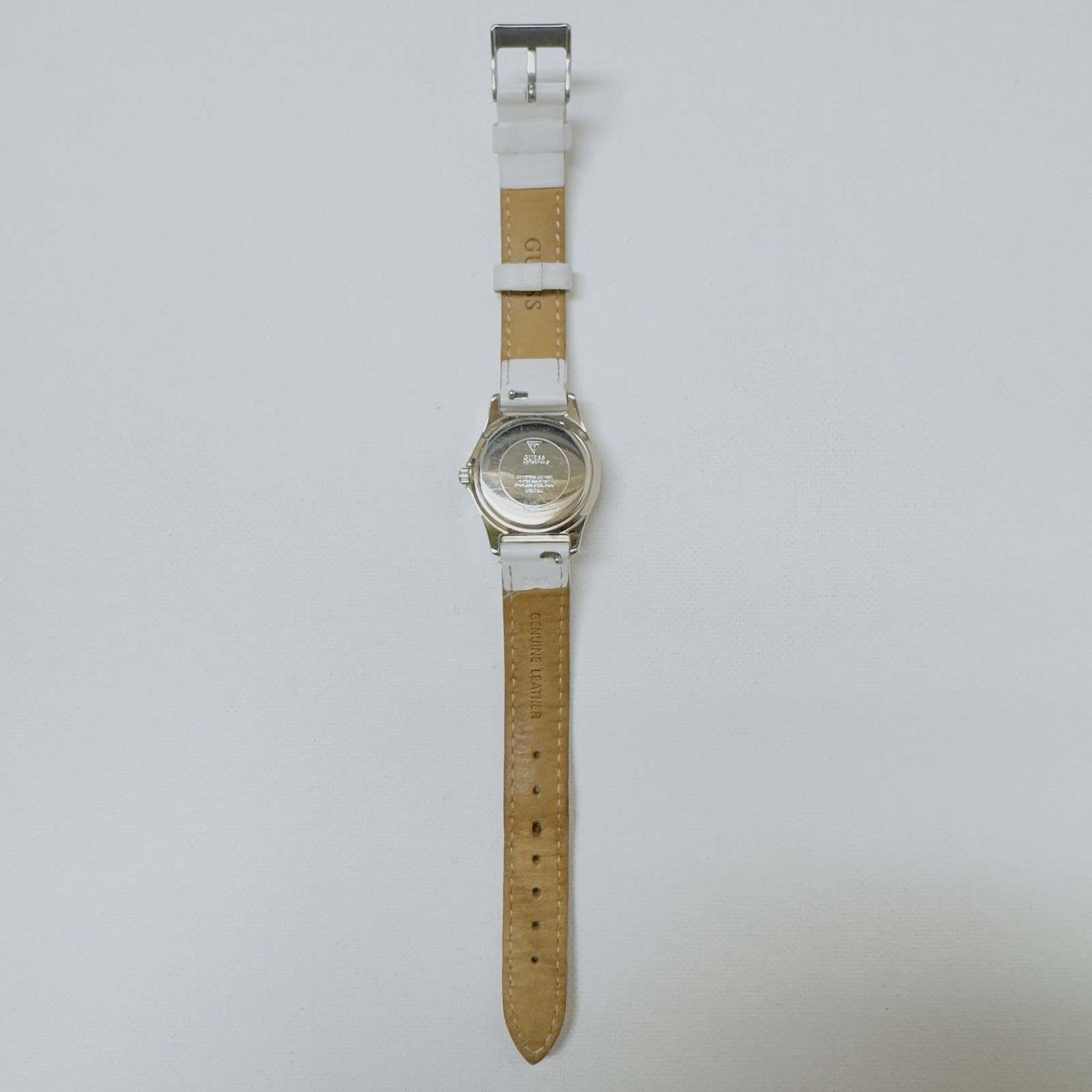 Guess WaterPro 28mm Women’s Watch Silver Crystals White Band U95176L1