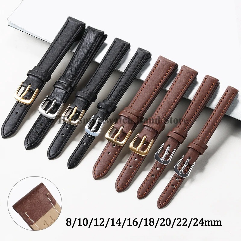 Leather Watch Strap 12mm to 24mm Genuine Replacement Soft Bracelet Watch Band