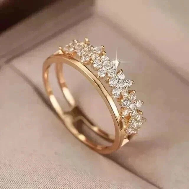 2Ct Round Cut Lab Created Diamond 14K Yellow Gold FN Wedding Band Ring