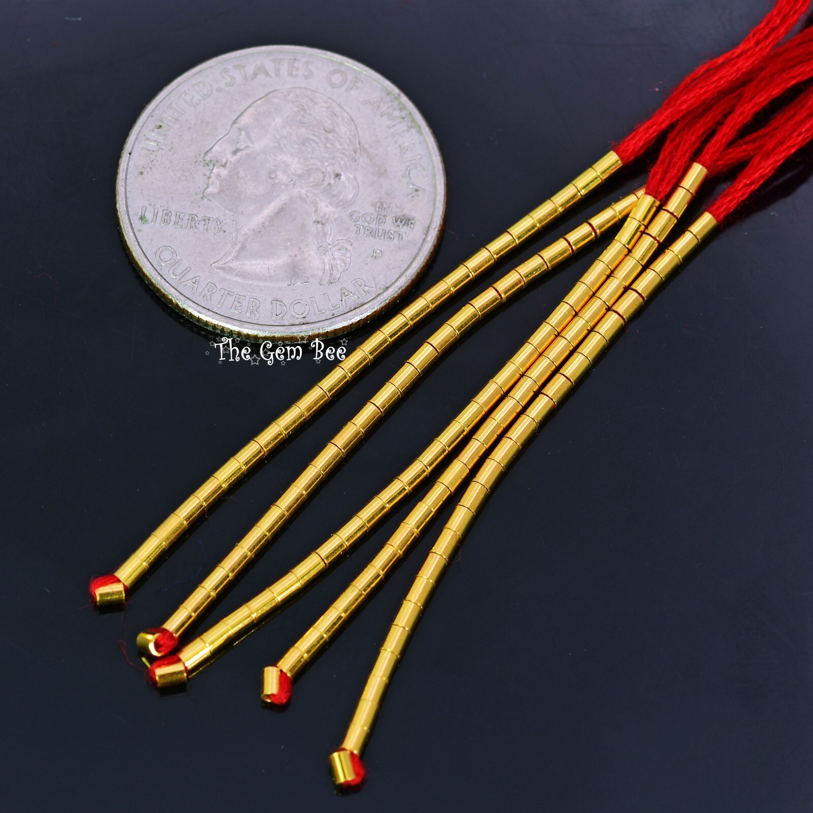 1.5MMx2MM 18k Solid Yellow Gold Crimp Tube Beads (10)