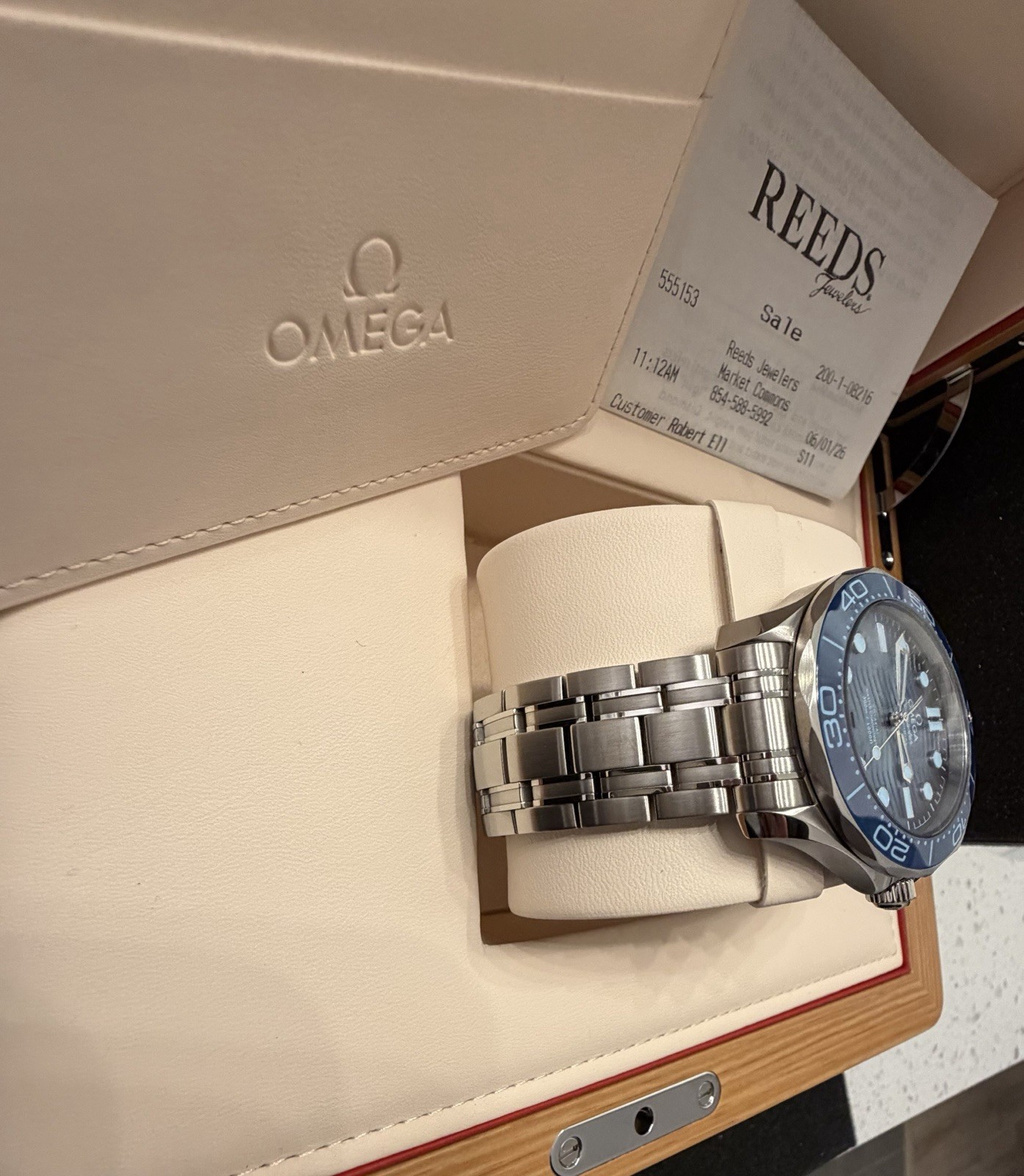 2026 Full Set Omega Seamaster 300M Blue Wave 210.30.42.20.03.001 42mm Box&Papers