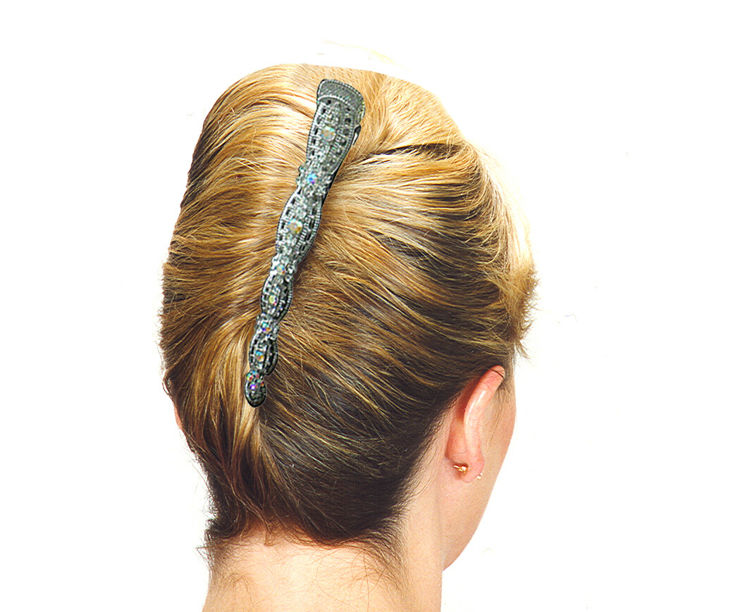 Crystal Duckbill Beakclips Narrow Ushape Underclip Thick or Thin Hair NM86110-3U