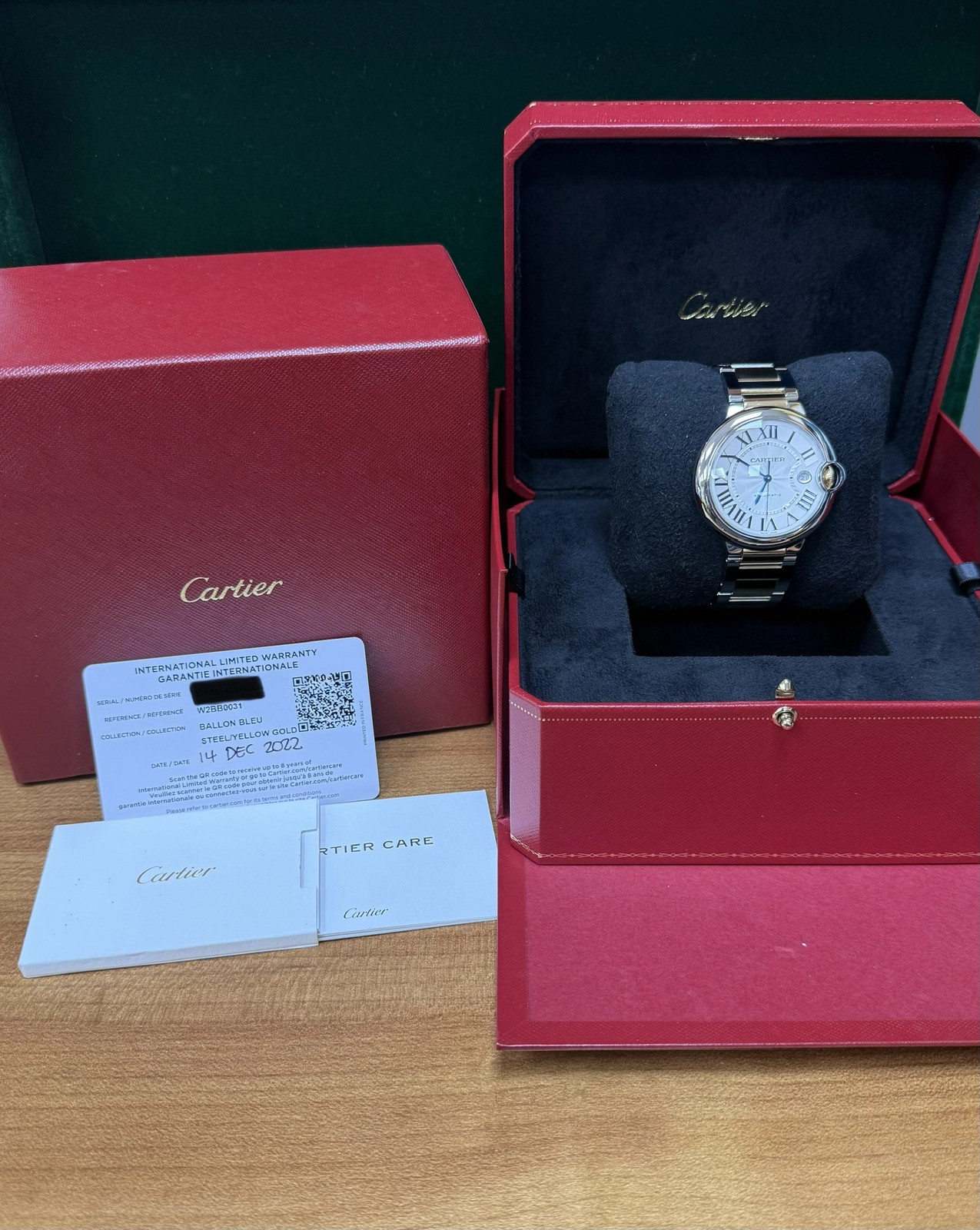 2022 Cartier Ballon Bleu Silver Dial Bracelet Bracelet W2BB0031 Complete