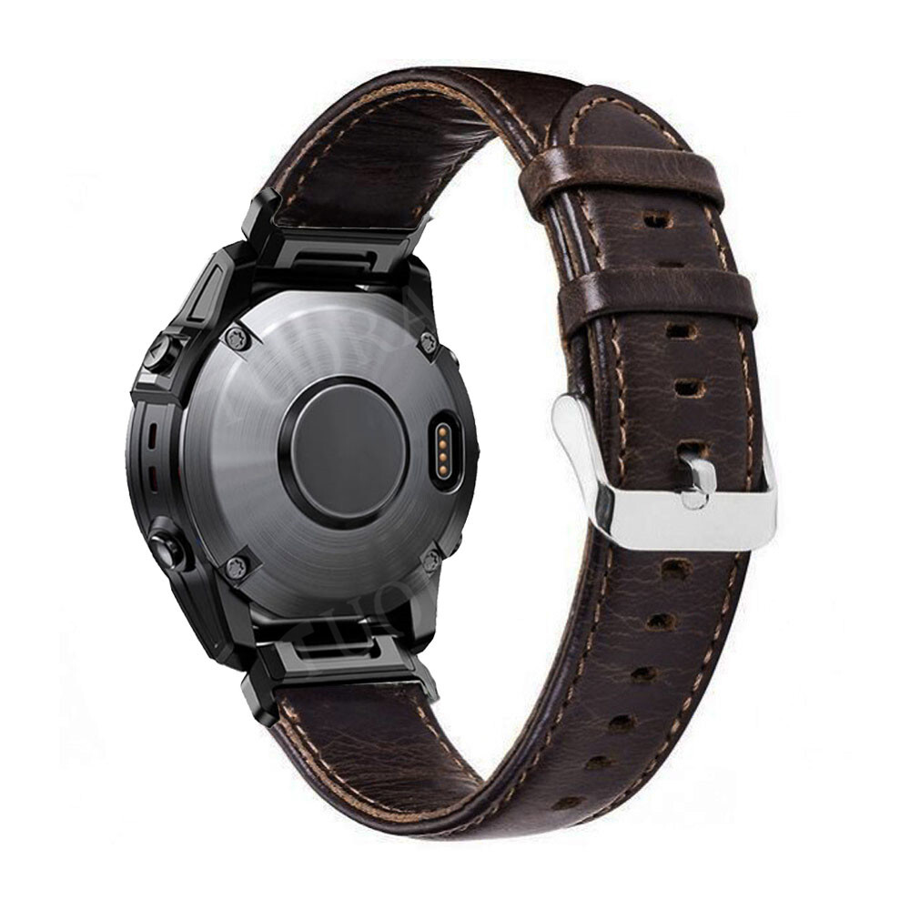 Quick Fit Leather Strap For Garmin Fenix 8 7 7X 6 6X Pro 5 5X 3HR S70 Watch Band