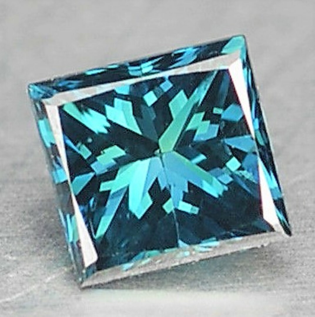 BLUE DIAMOND GEM PRINCESS CUT SHAPE GENUINE FACETED NATURAL SQAURE NICE 3mm 3×3