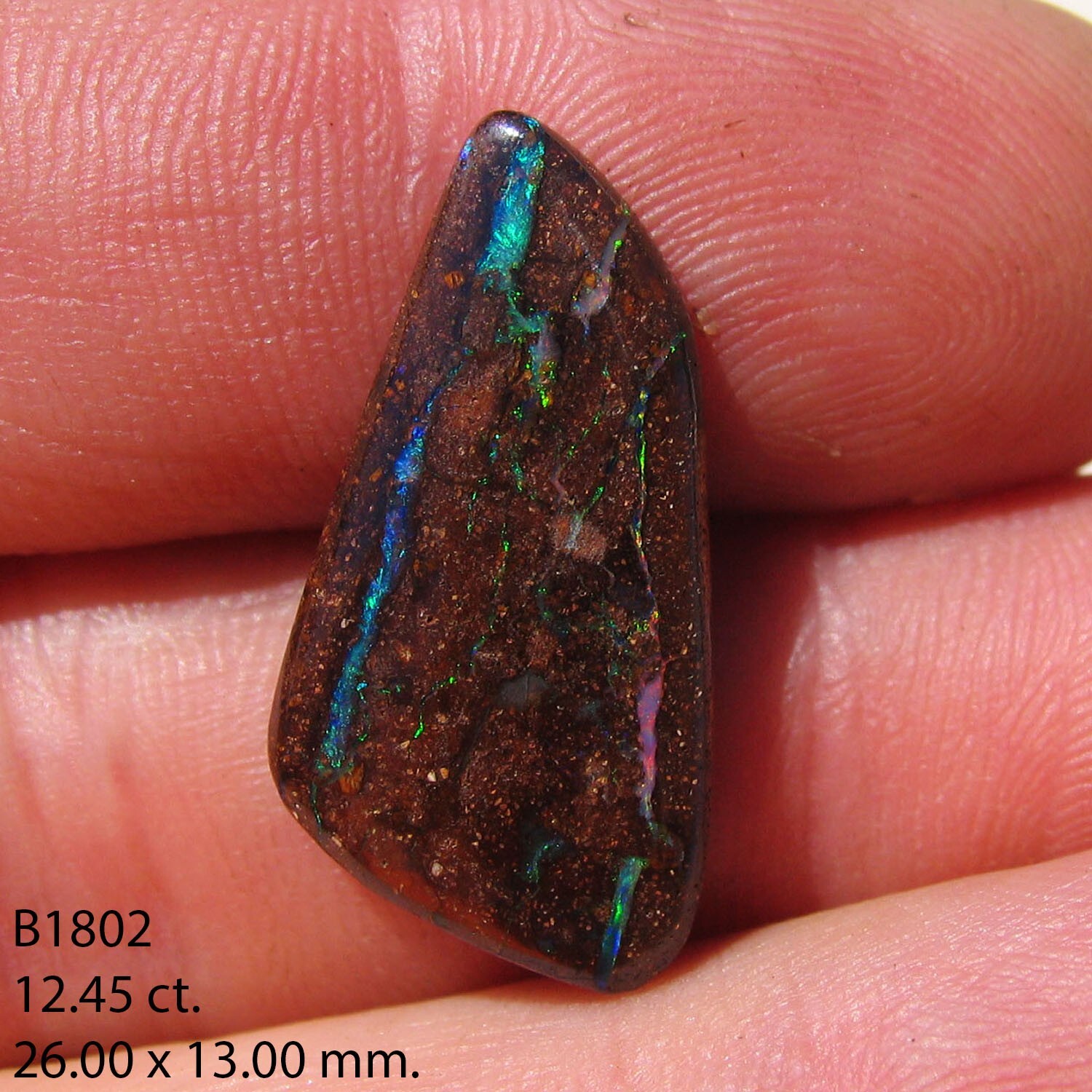 Boulder Solid Opal 12.45 TCW 100% Natural Solid Ready To Set in Jewelry B1802