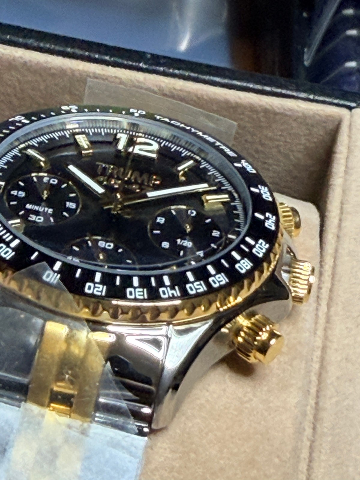 DONALD TRUMP 45 47 FIGHT CHRONOGRAPH Watch GOLD SILVER BLACK # /2000 FATHERS DAY