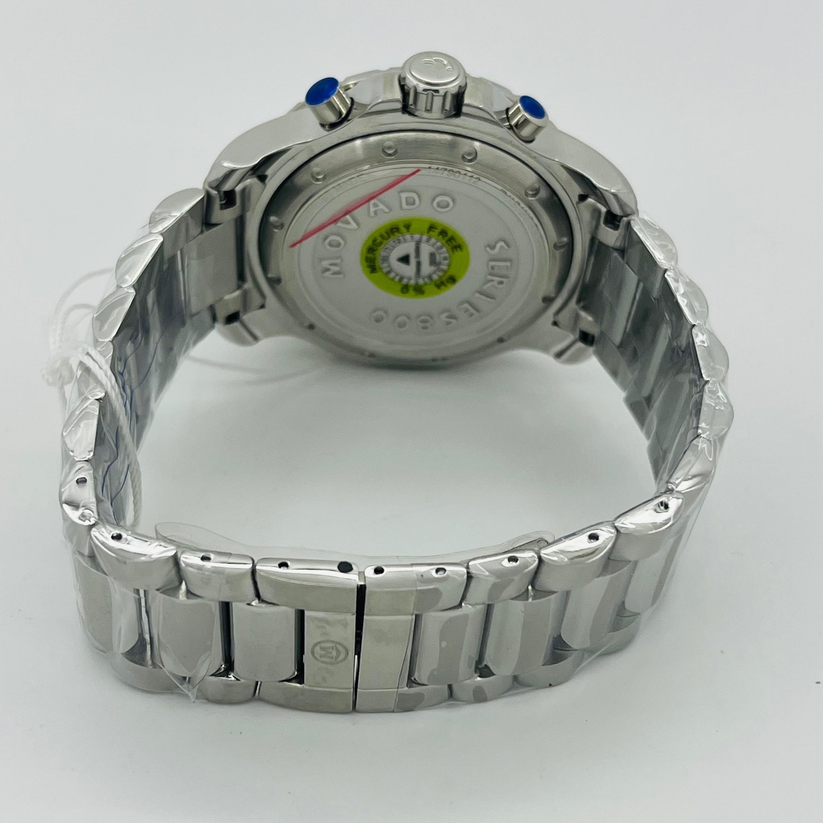Movado Series 800 Chronograph Blue Dial Steel Bracelet Men’s Watch 2600141 New