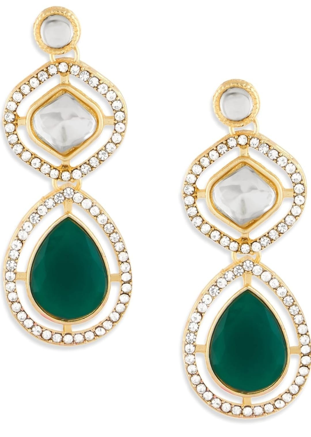 Indian bollywood gold plated created pearl and beads necklace set for women/girl