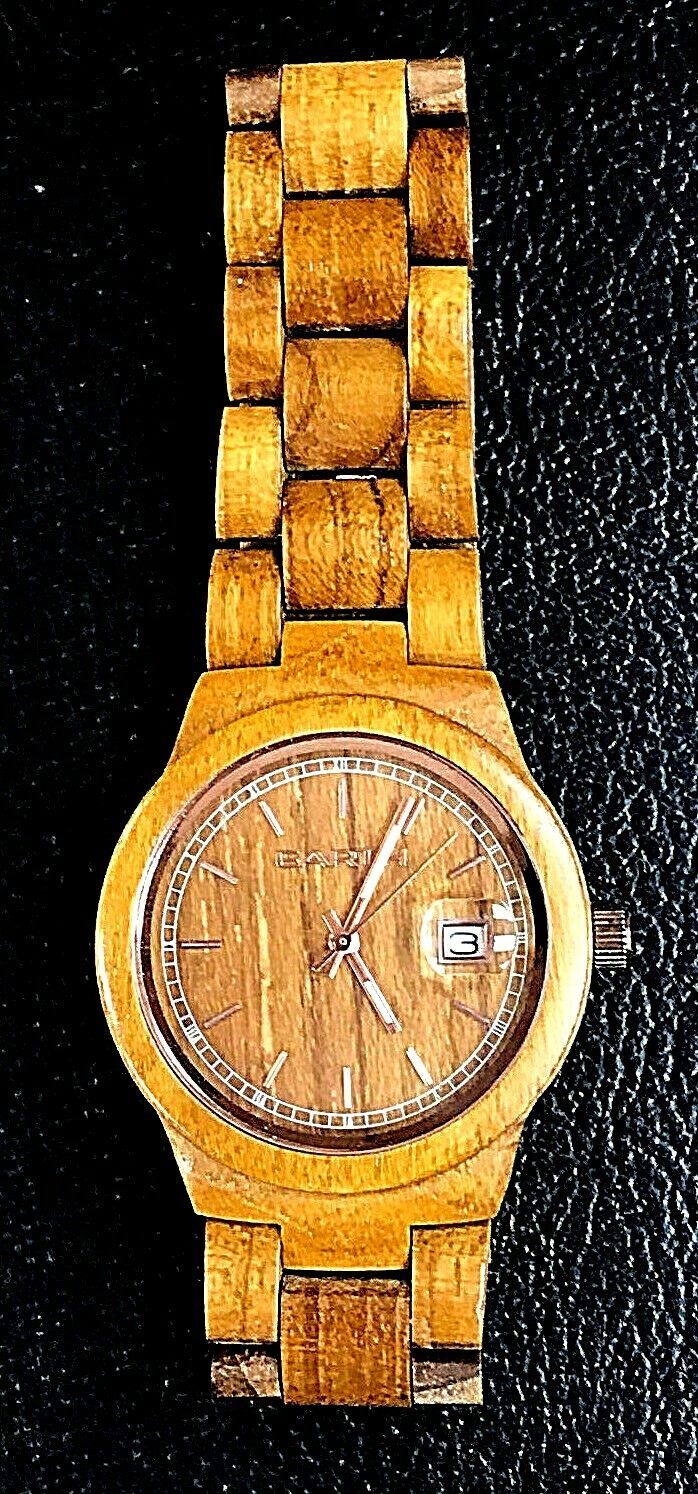 Earth Wood Biscayne ETHEW4205 Brown Unisex Thin Wooden Quartz Watch