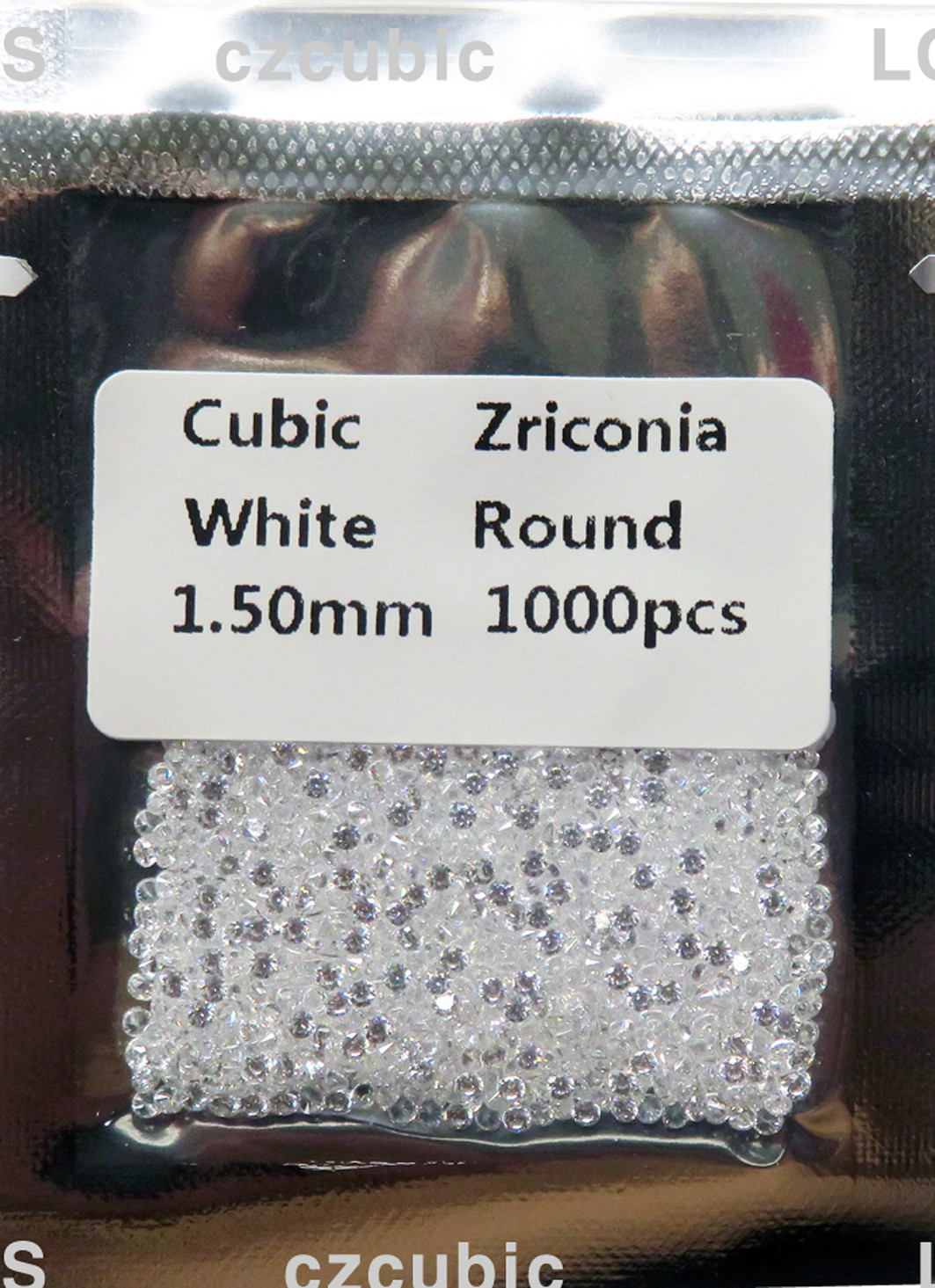 ROUND CUBIC ZIRCONIA CZ LOOSE STONES 1000 PCS 1.0 – 3.0 MM 5A QUALITY SHIP IN US