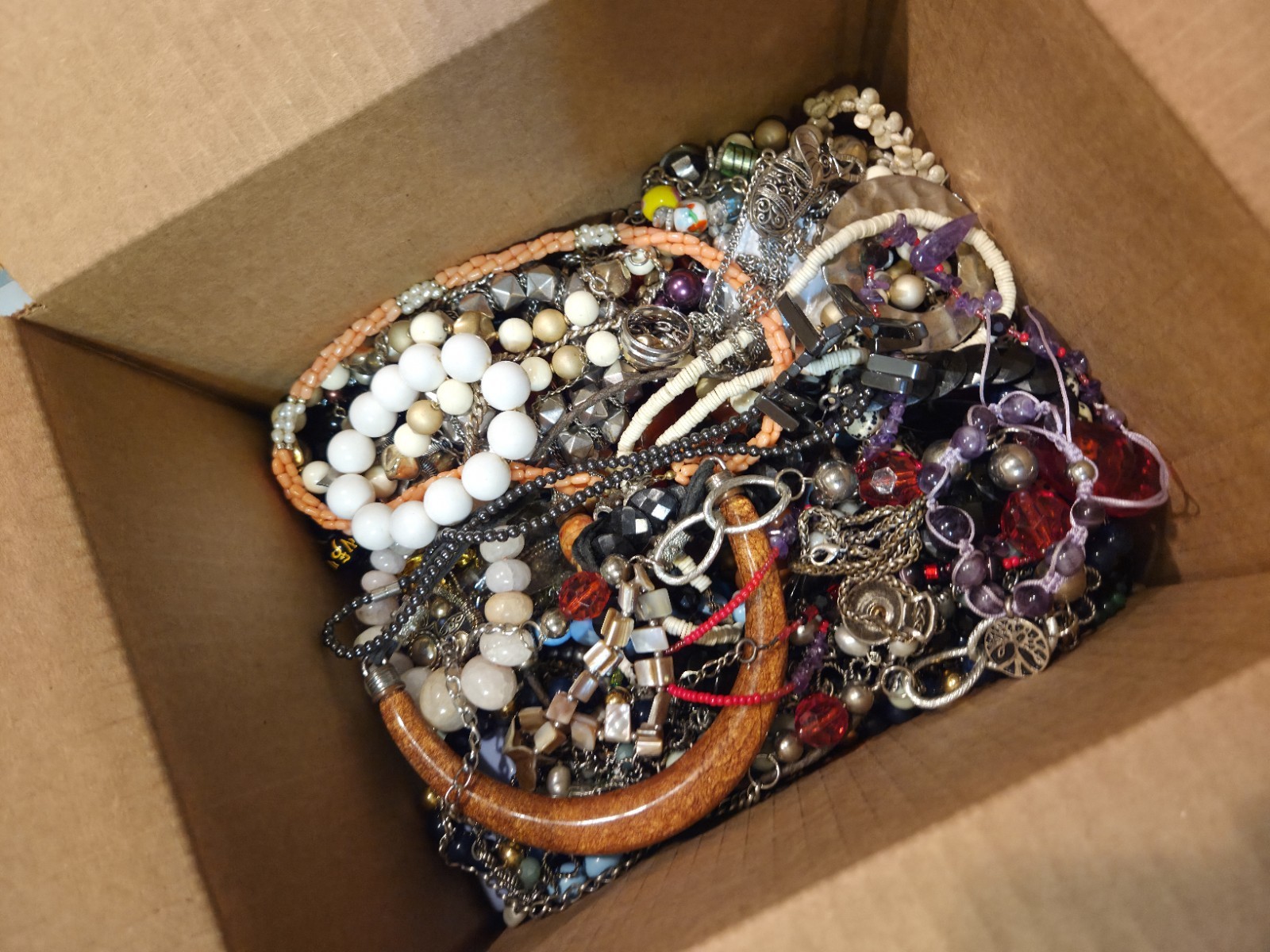 12.8 LBS All Wearable Jewelry Lot Vintage to Modern Necklaces Bracelets