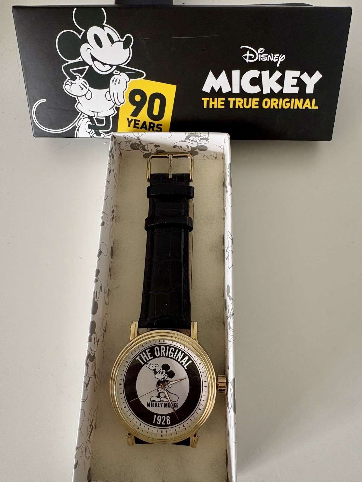 Disney Mickey Mouse 90th Anniversary Watch 1928 – Never Worn – Original Box
