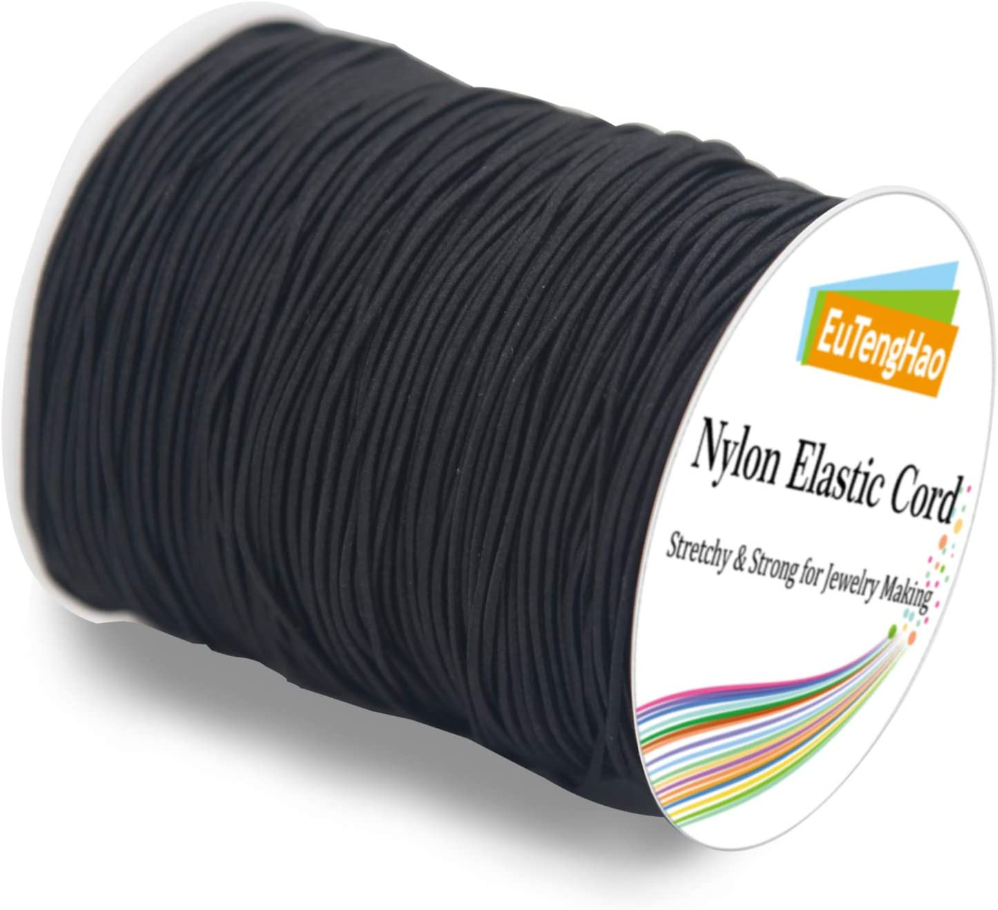 0.8Mm Nylon Elastic Cord for Bracelet, Resistance Band, Satin Decorative String,