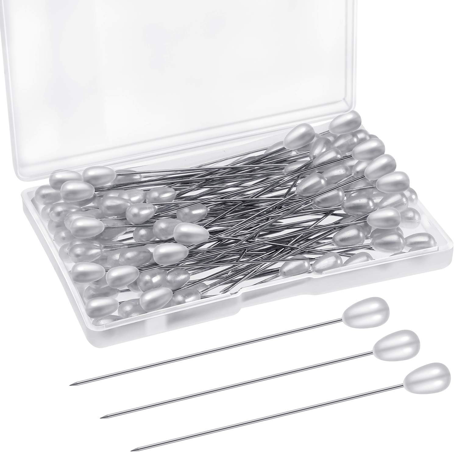 Stylish 100 Count Corsage Pins with Pearl Heads – Ideal for Weddings & Crafts