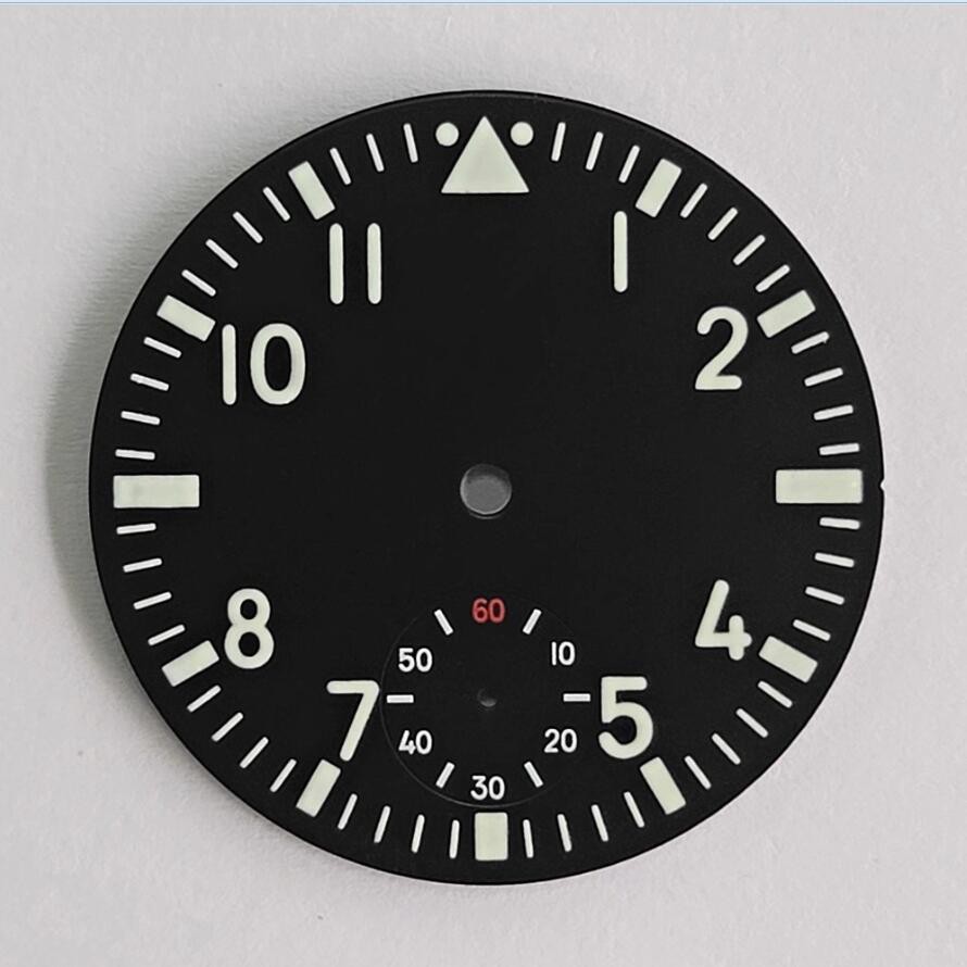 38.9mm Watch Repair Replacement Parts Watch Dial For ETA6498/ST3621 Movement