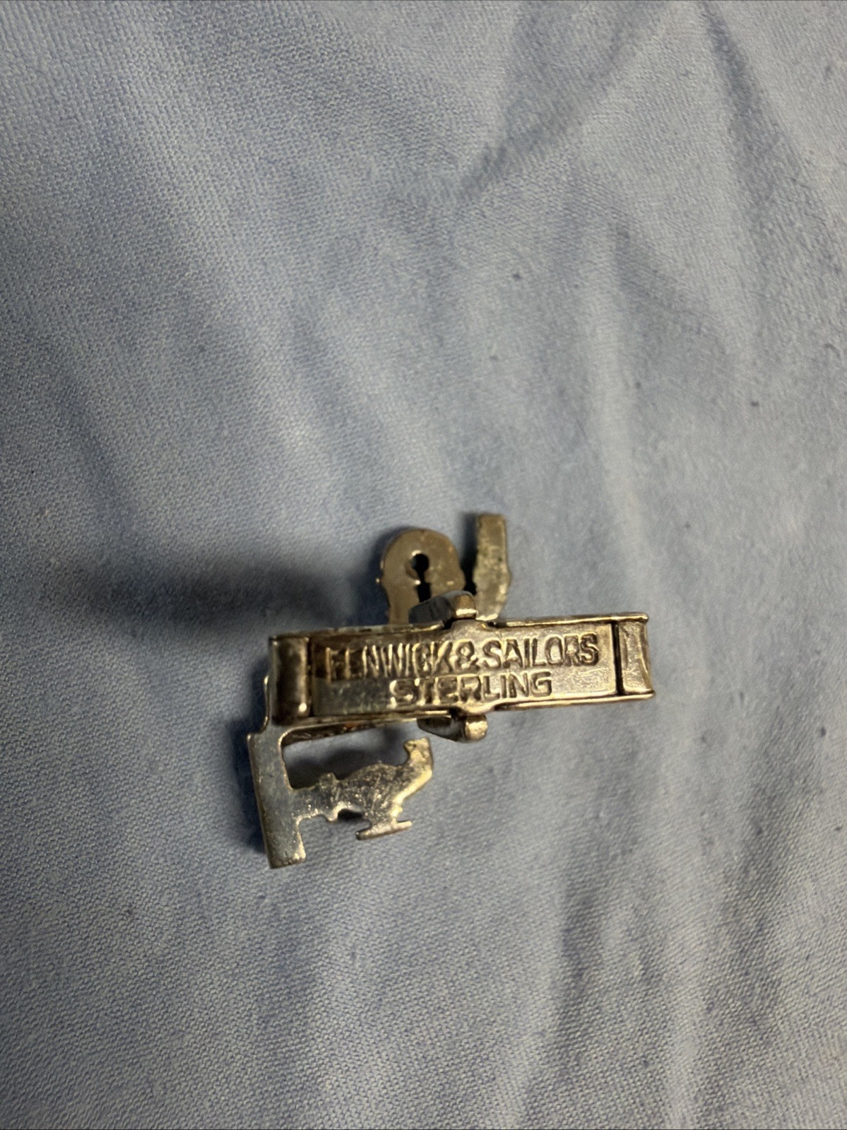 VINTAGE FENWICK & SAILORS, 925 STERLING SILVER PLUMBING CUFFLINKS SINK