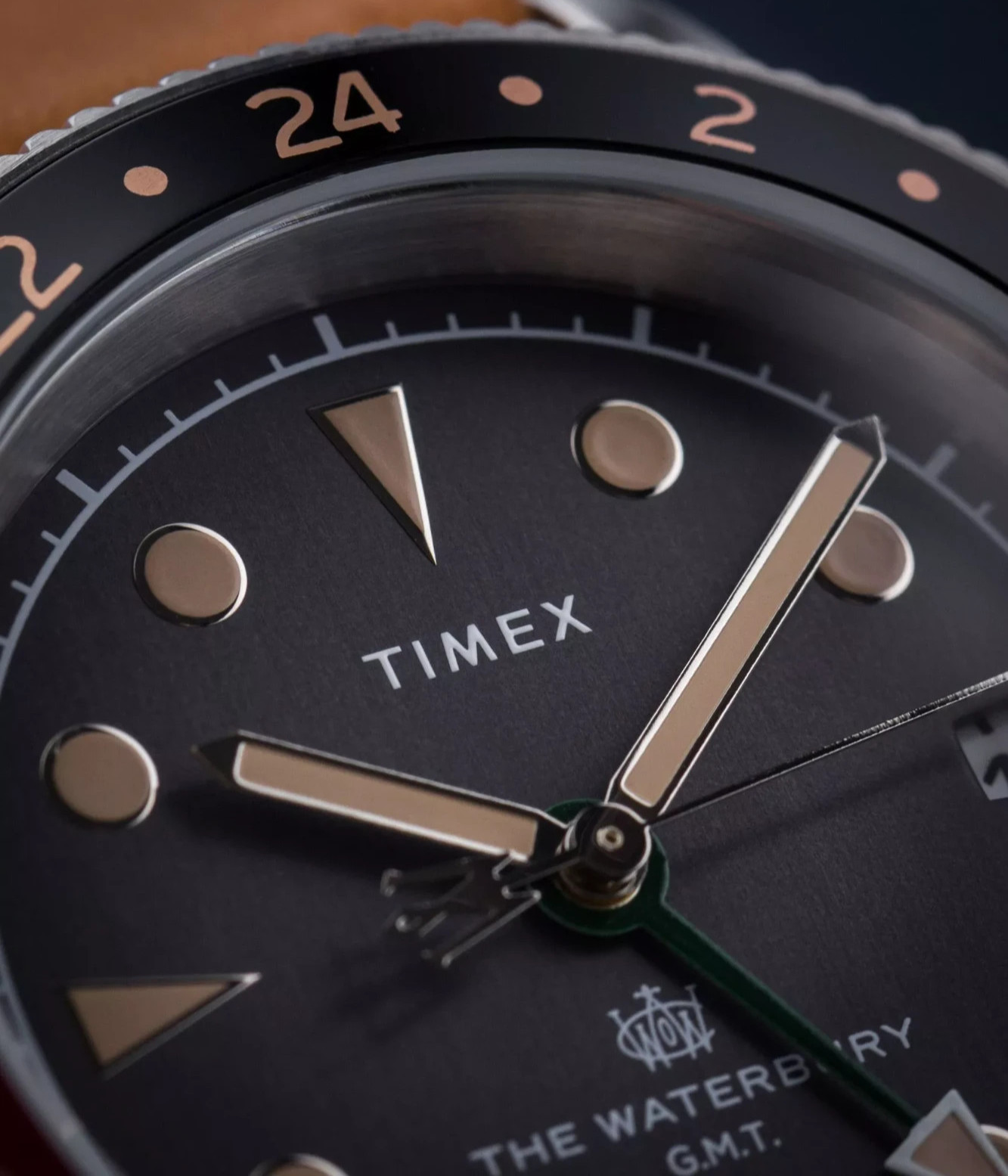 Timex Waterbury Traditional GMT Quartz Coke Bezel Men’s Watch TW2V74000VQ New
