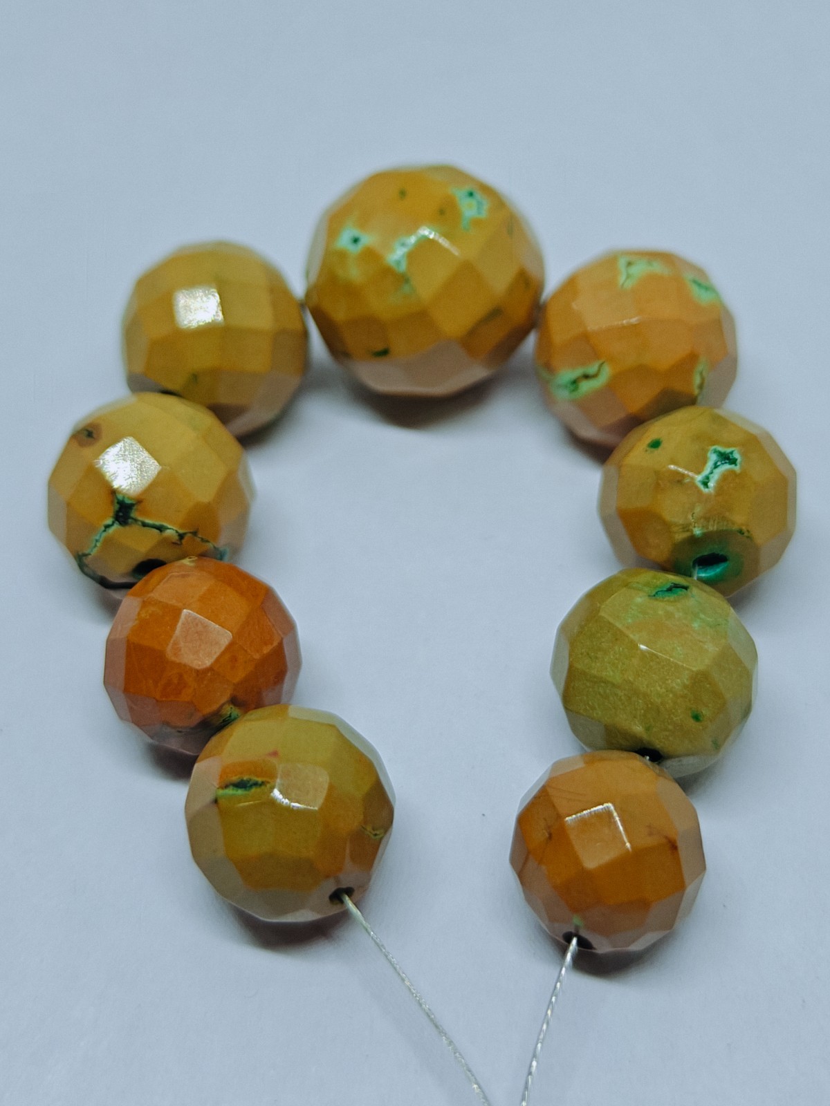 Natural Turquoise Faceted Round Ball Beads, Loose Gemstone For Jewelry Supplies