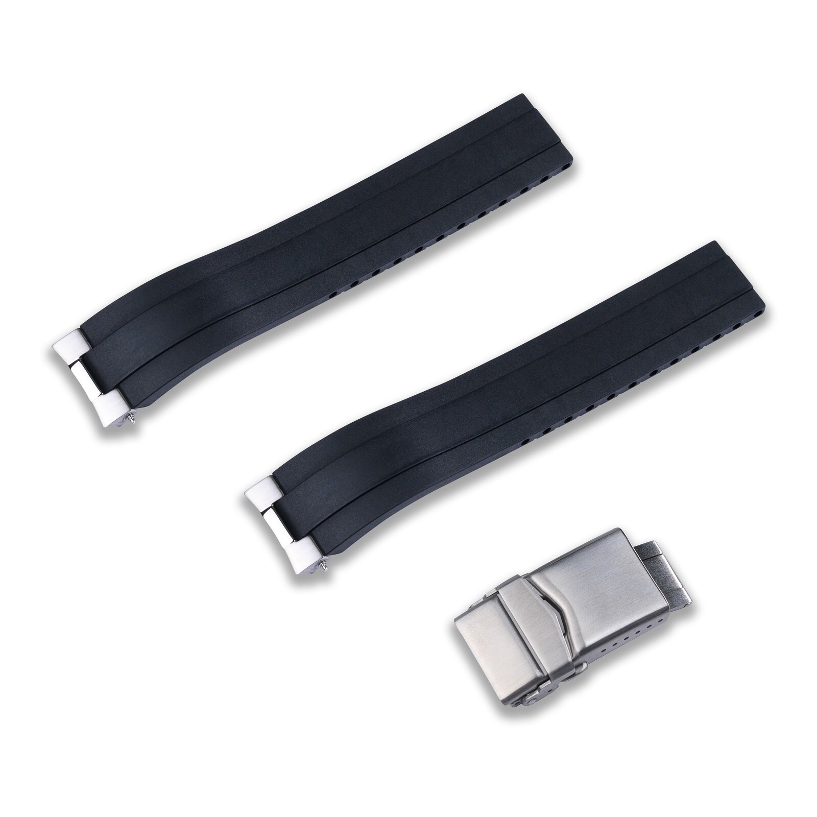 CRAFTER BLUE MX03-911 FKM Rubber Strap with Watch Endlinks for Seiko Speedtimer
