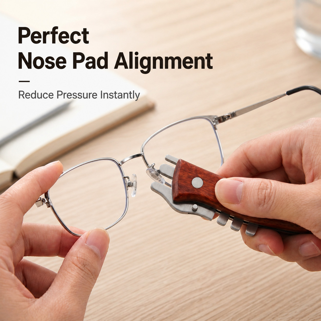 Eyeglass Temple Glasses Adjustment Tool 9-In-1 Anti-Slip Professional Bender