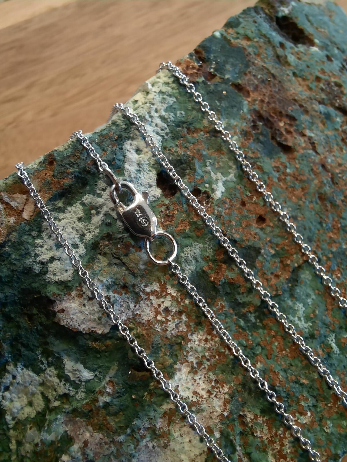 17.75″ 14K White Gold 1.0mm Rolo Chain Necklace – 1.660 grams